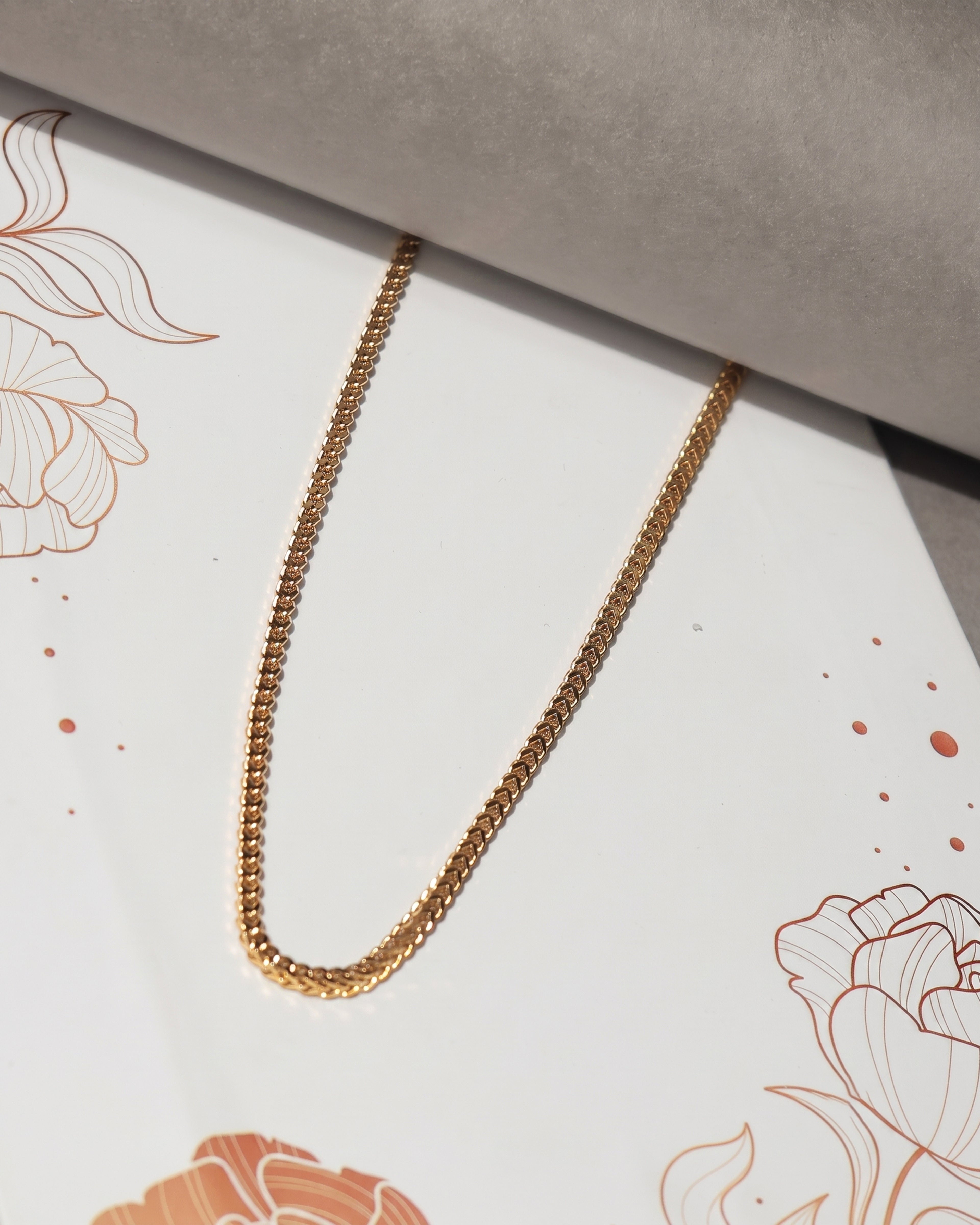 Gold Braided Rope Link Chain