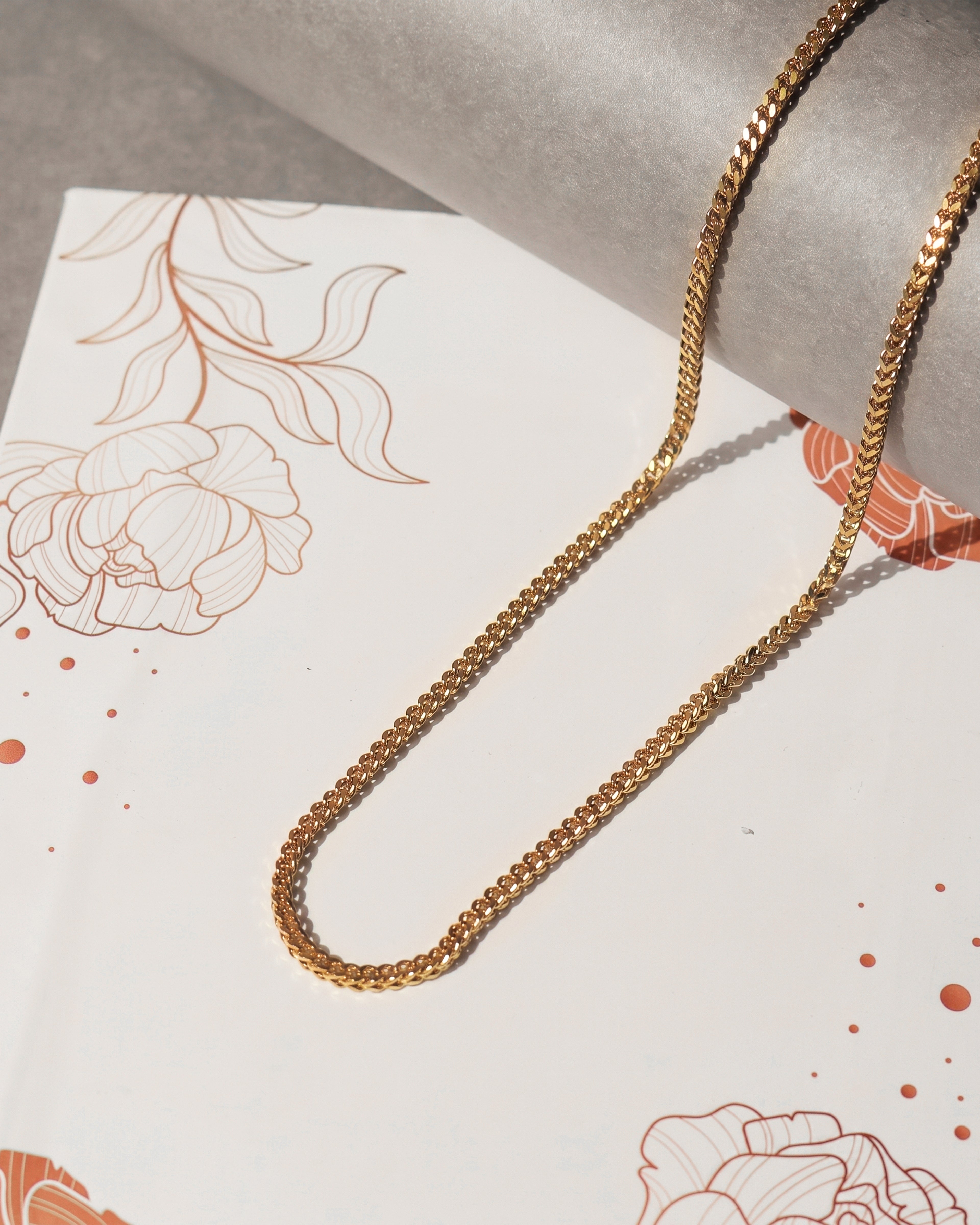 Gold Braided Rope Link Chain