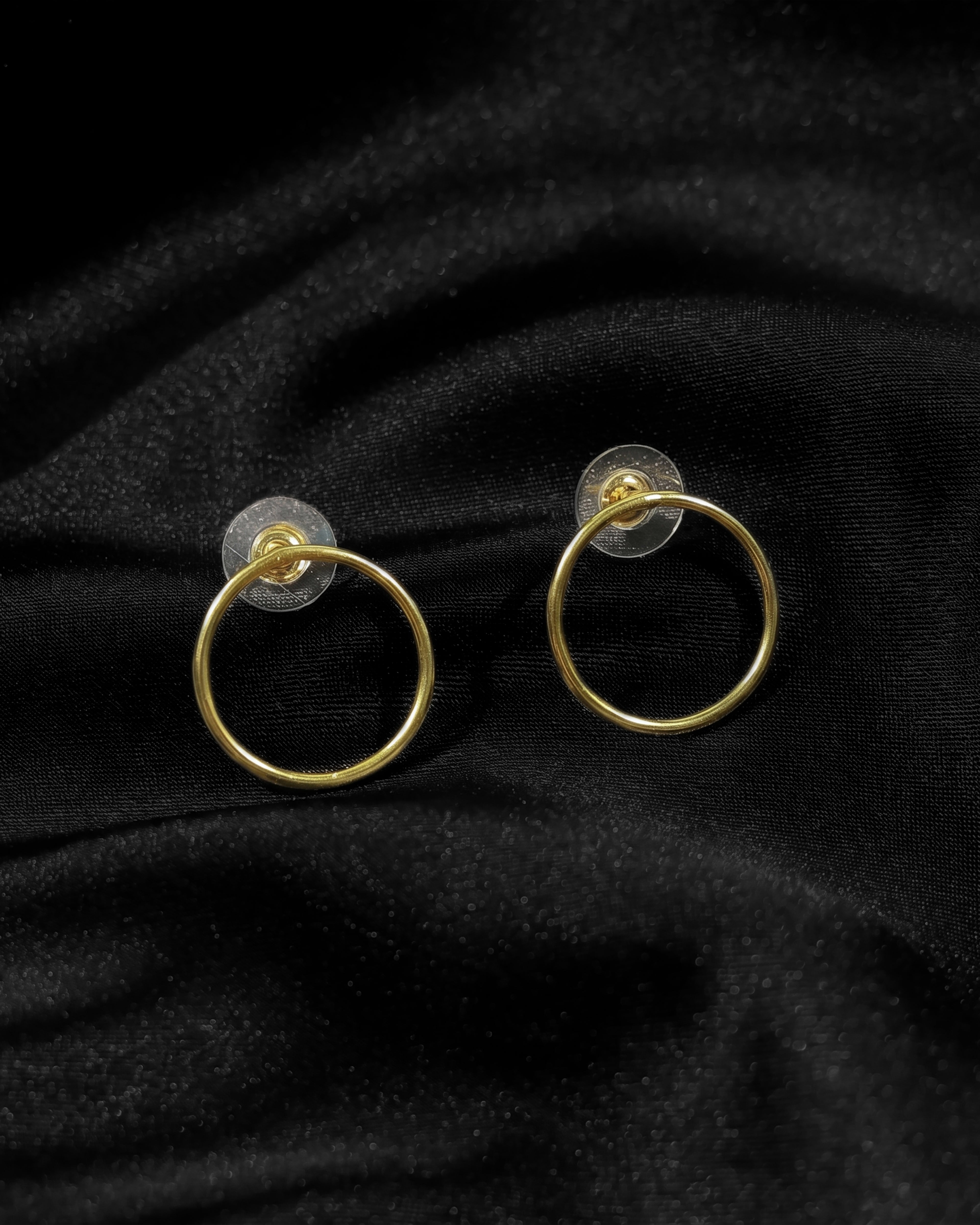 Minimalist Double Circle Hoop Earrings