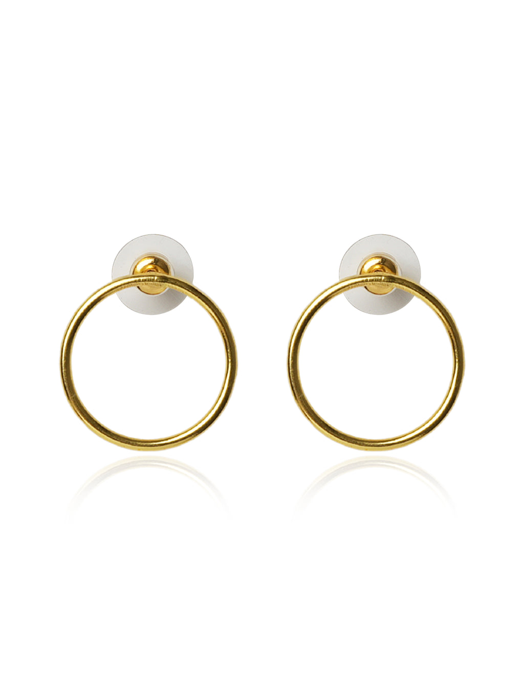 Minimalist Double Circle Hoop Earrings