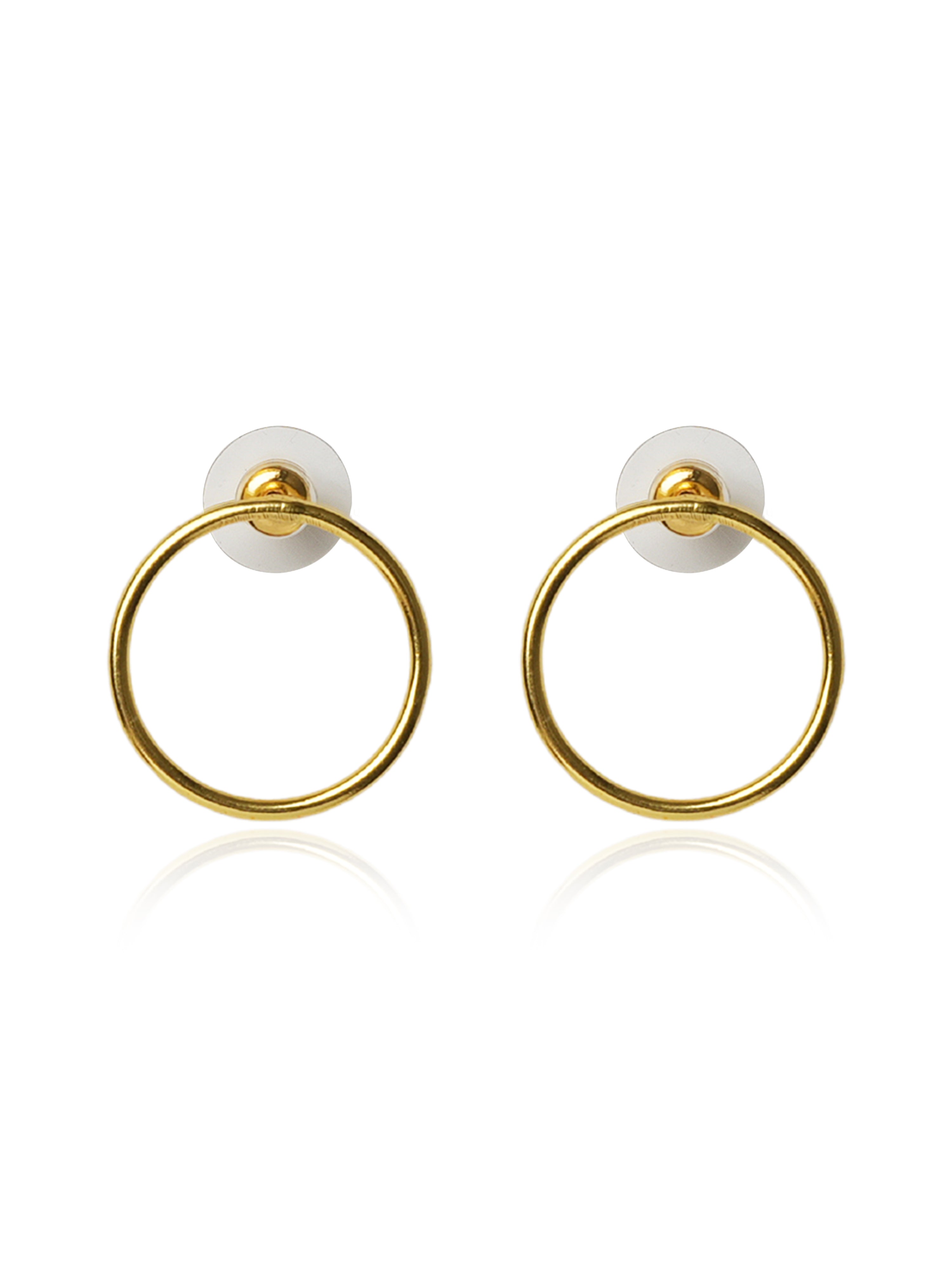 Minimalist Double Circle Hoop Earrings
