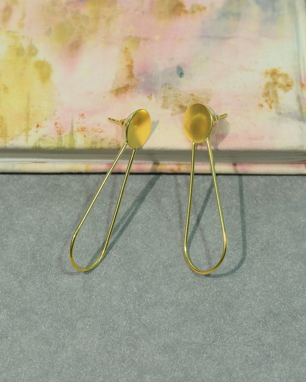 Long Double Loop Drop Earrings