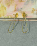 Long Double Loop Drop Earrings