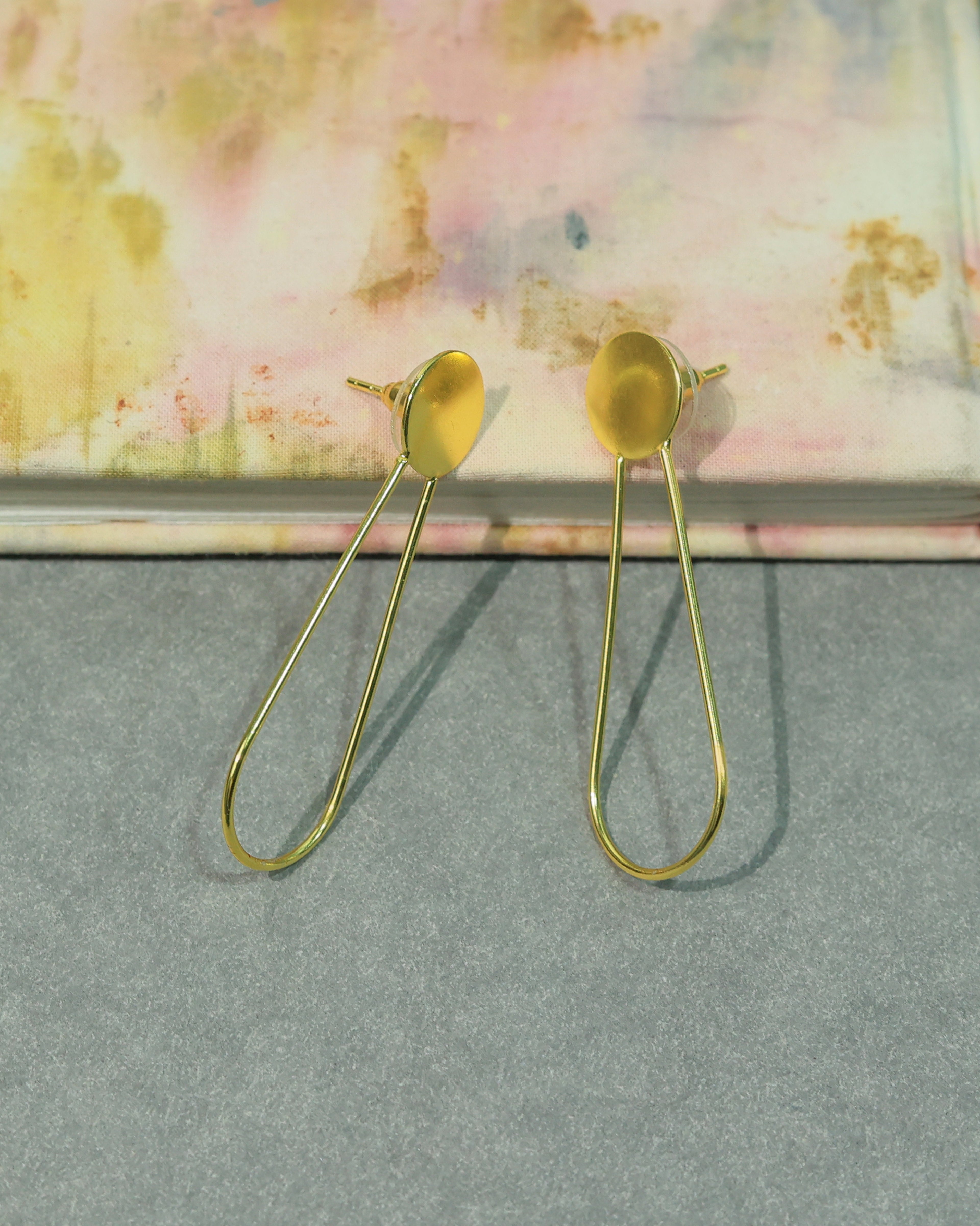 Long Double Loop Drop Earrings