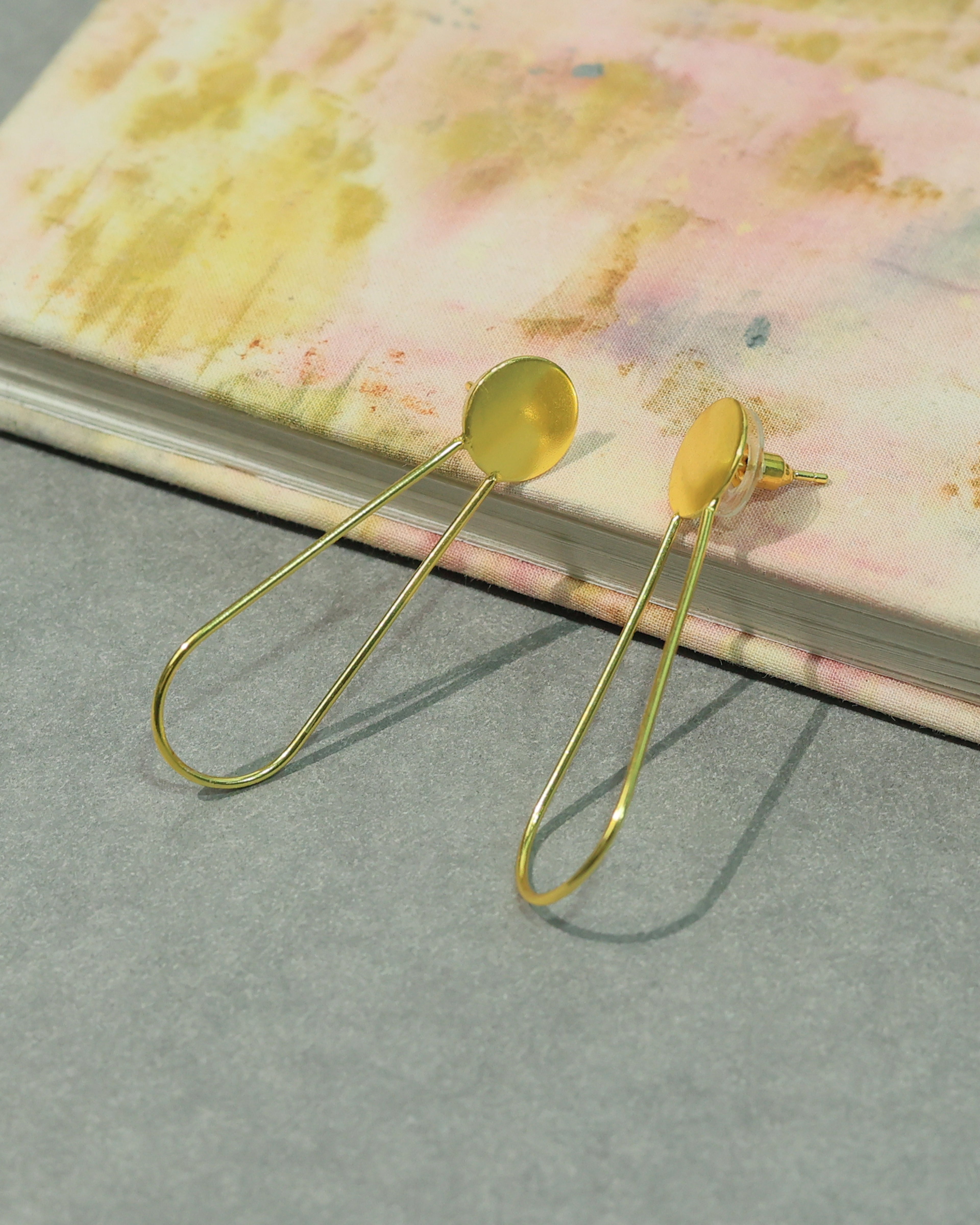Long Double Loop Drop Earrings