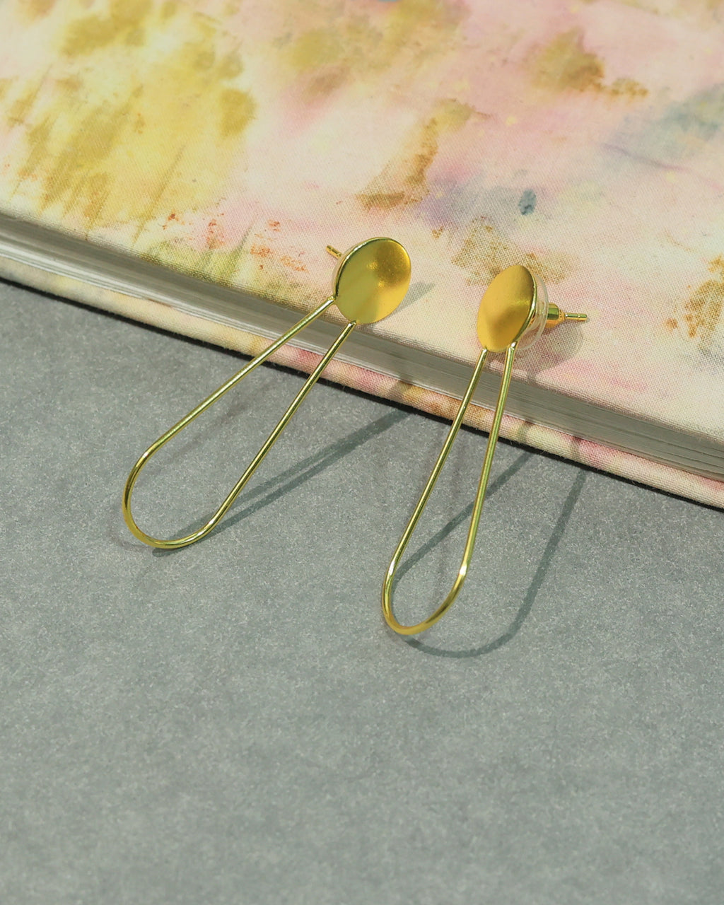 Long Double Loop Drop Earrings