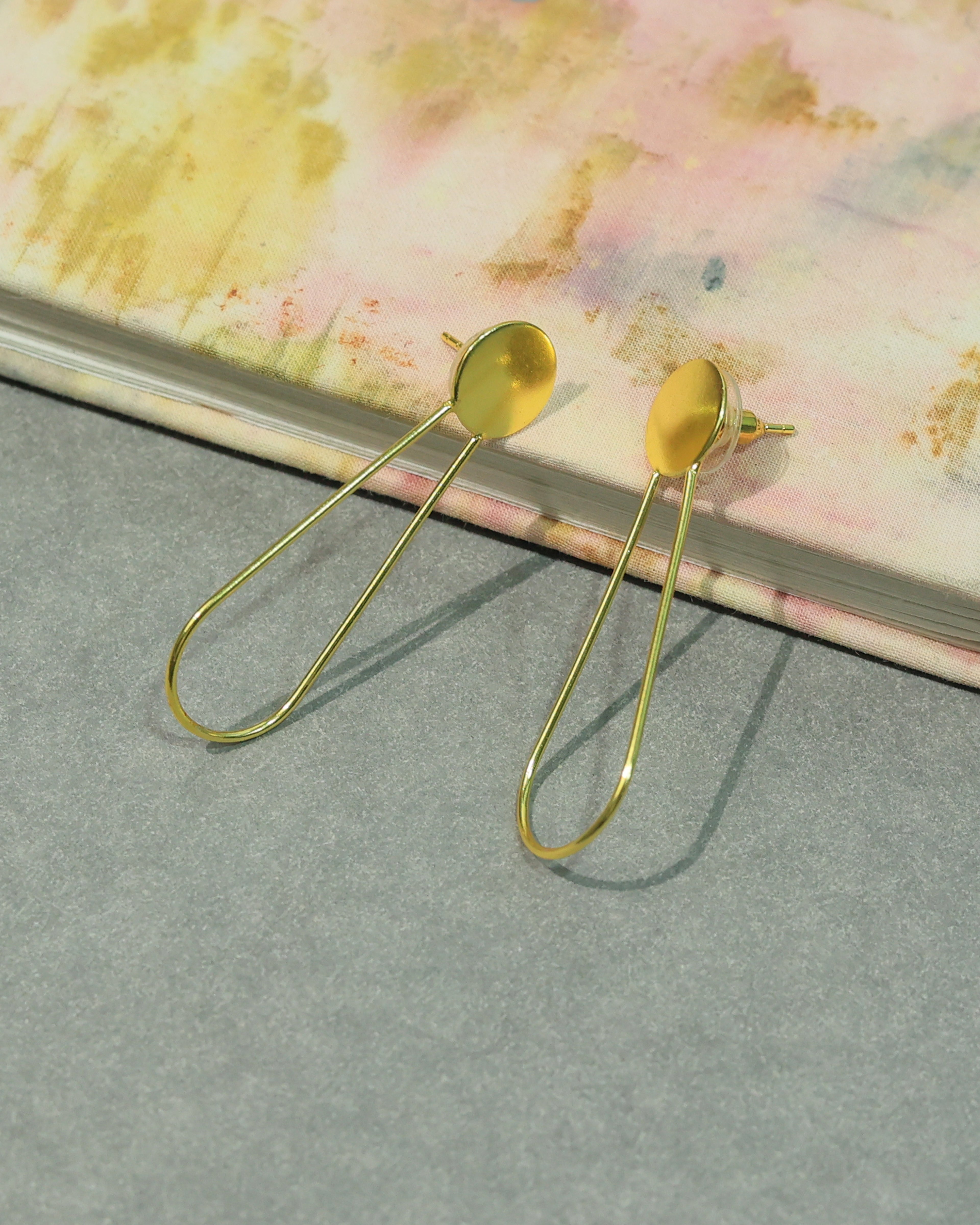 Long Double Loop Drop Earrings