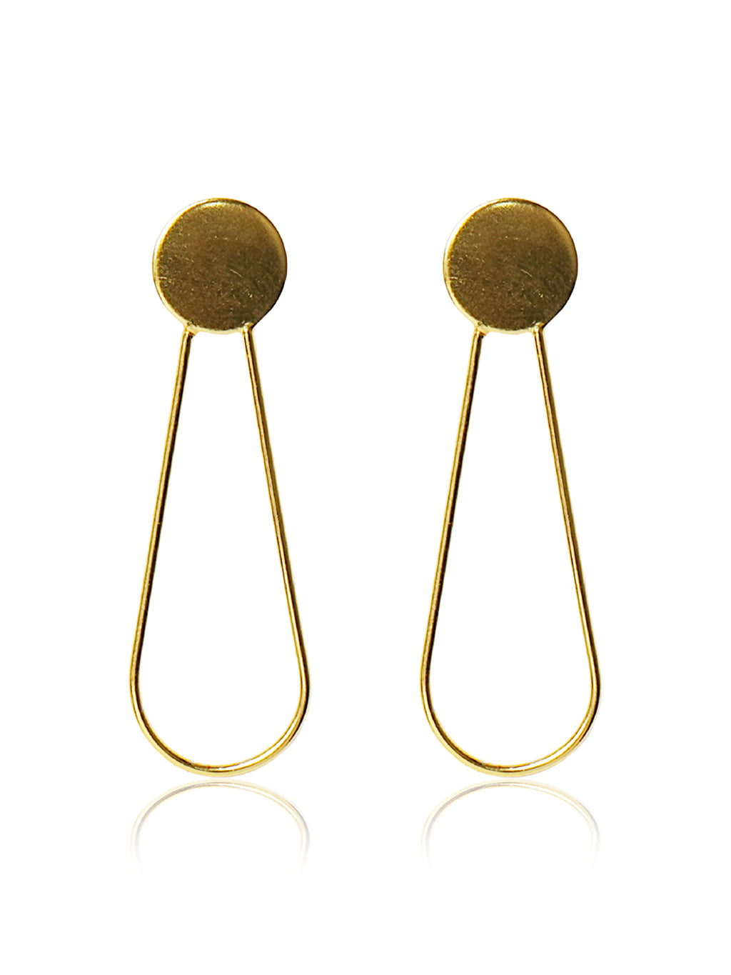 Long Double Loop Drop Earrings