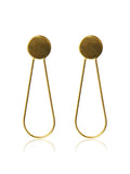Long Double Loop Drop Earrings