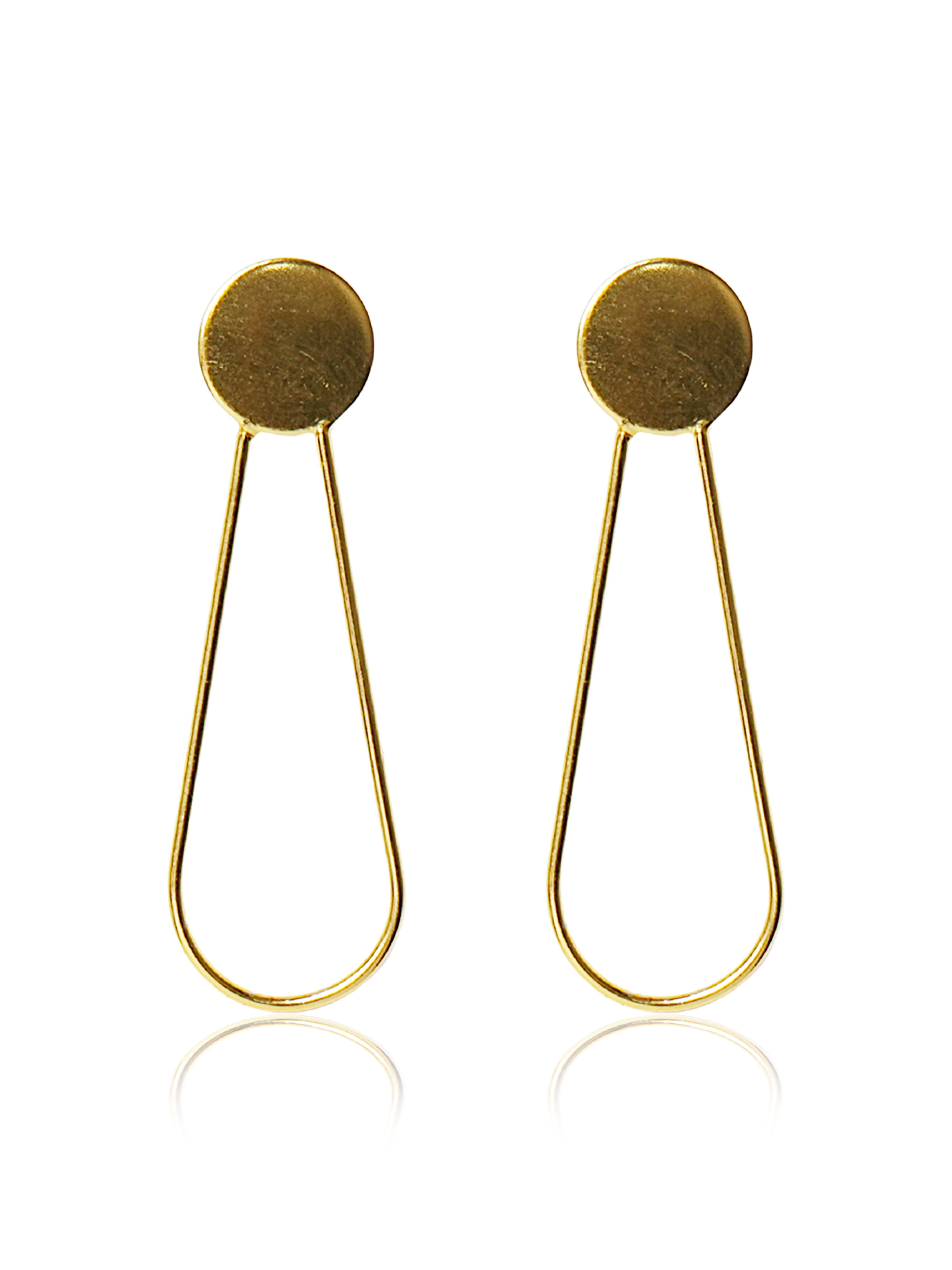 Long Double Loop Drop Earrings