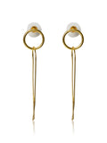 Linear Triple Loop Drop Earrings