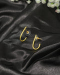 Minimalist Geometric J-Hoop Earrings