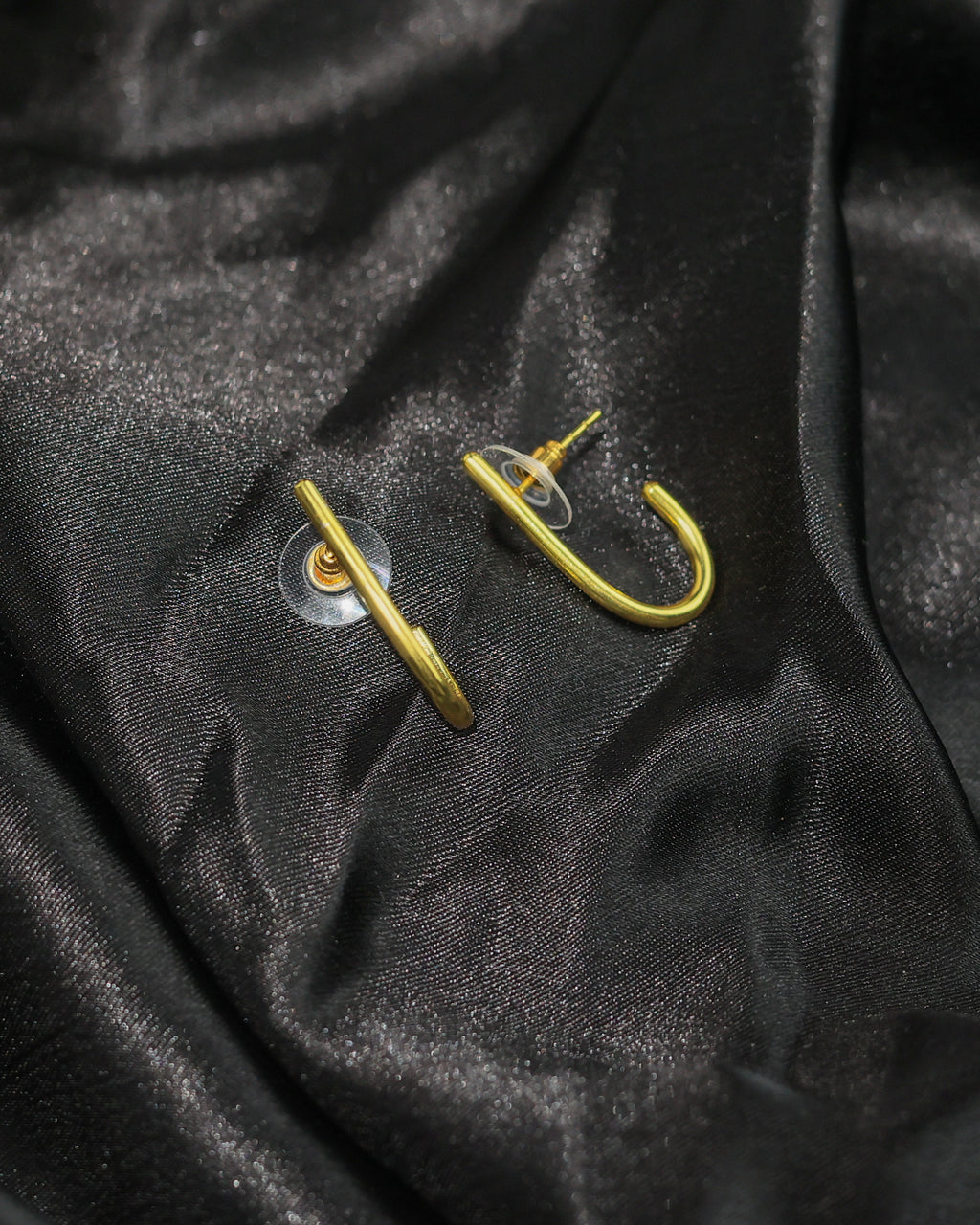 Minimalist Geometric J-Hoop Earrings