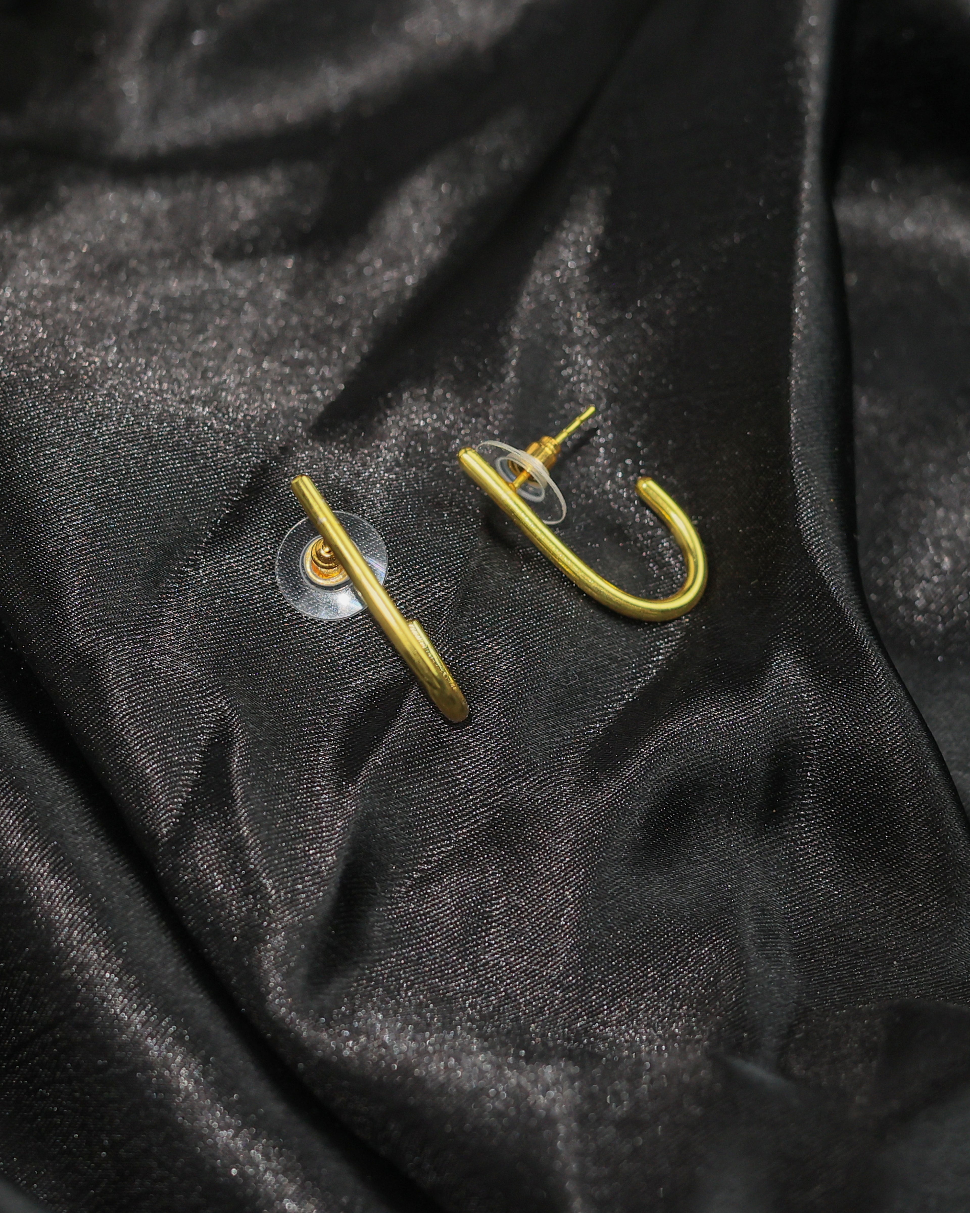 Minimalist Geometric J-Hoop Earrings
