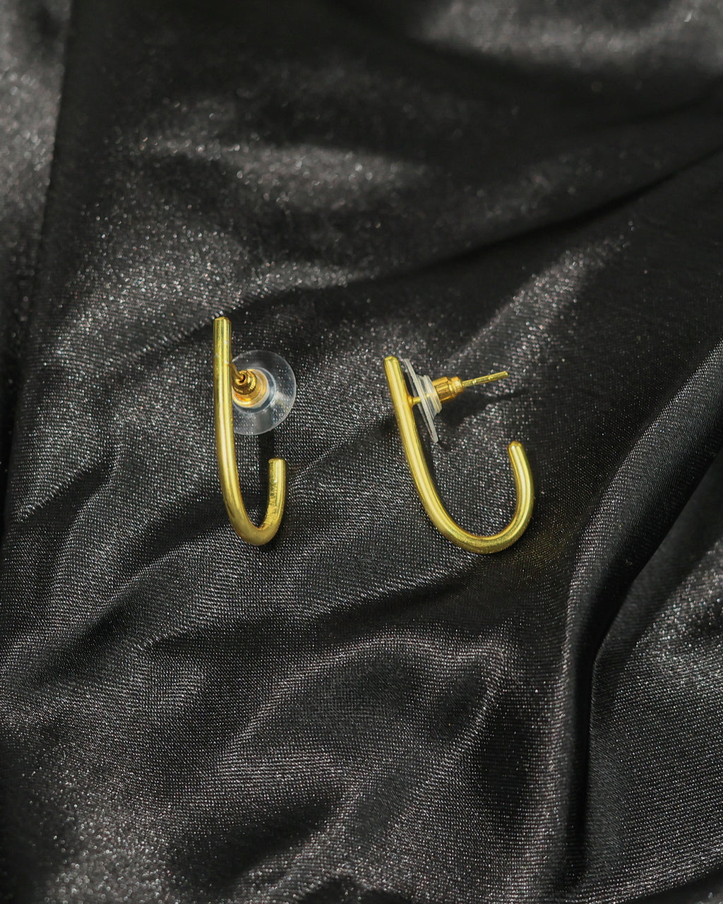 Minimalist Geometric J-Hoop Earrings
