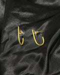 Minimalist Geometric J-Hoop Earrings