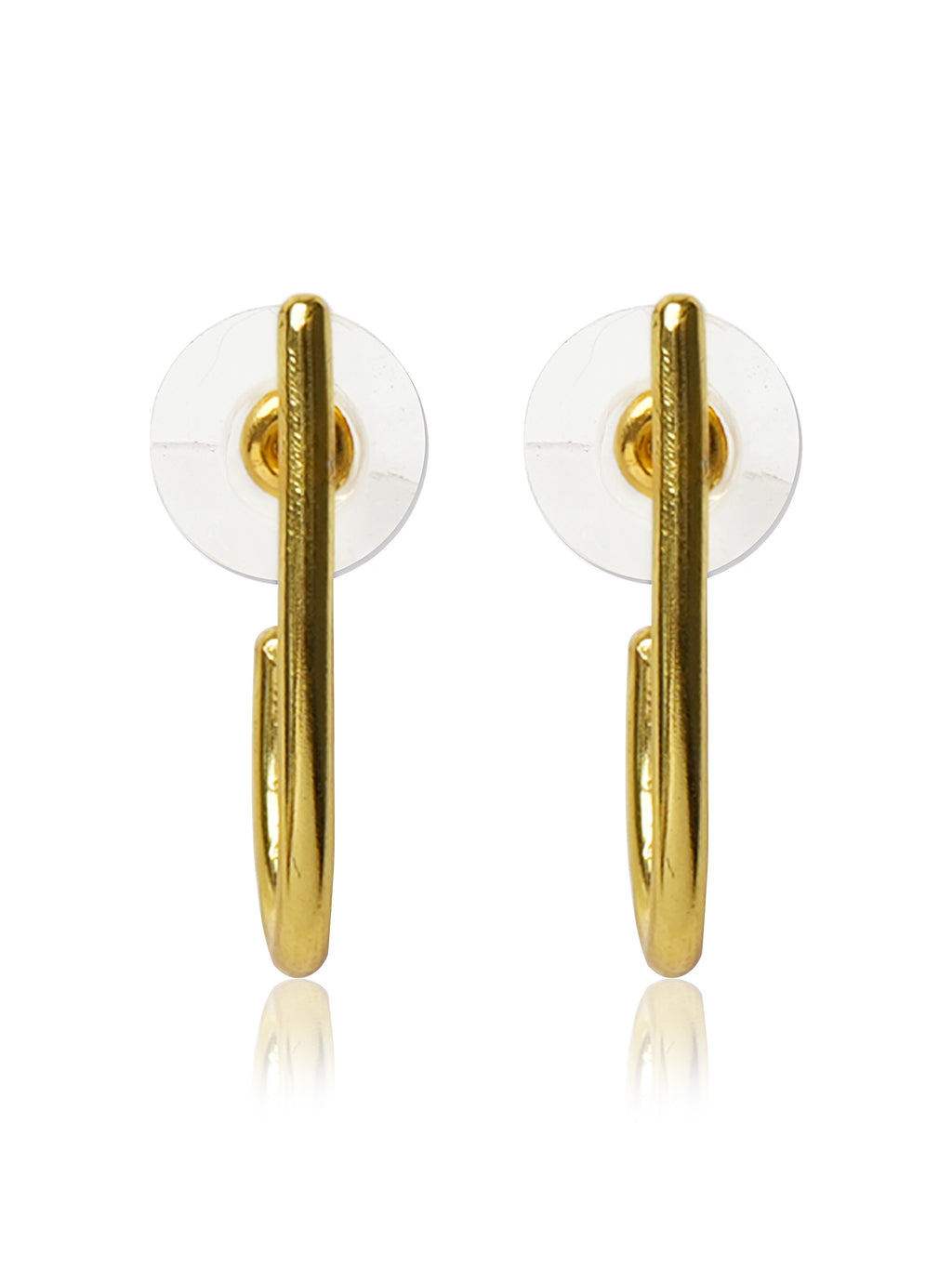 Minimalist Geometric J-Hoop Earrings
