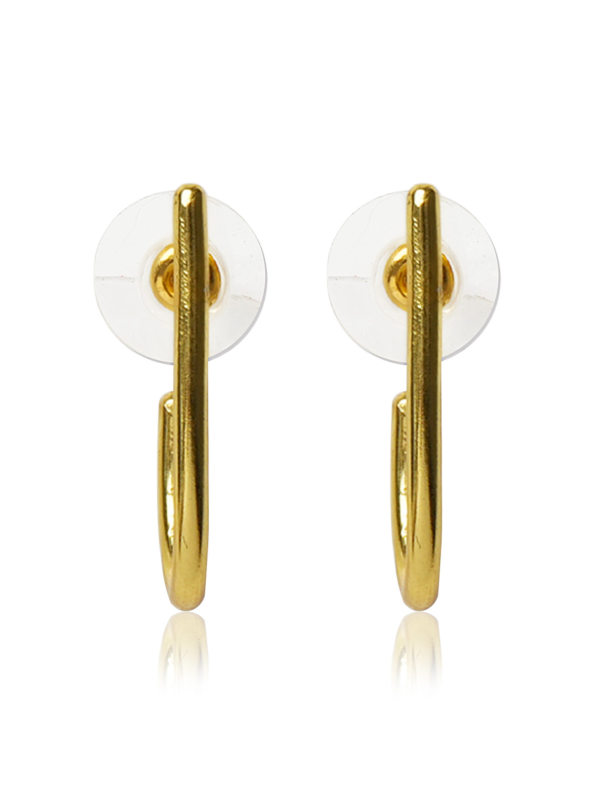 Minimalist Geometric J-Hoop Earrings