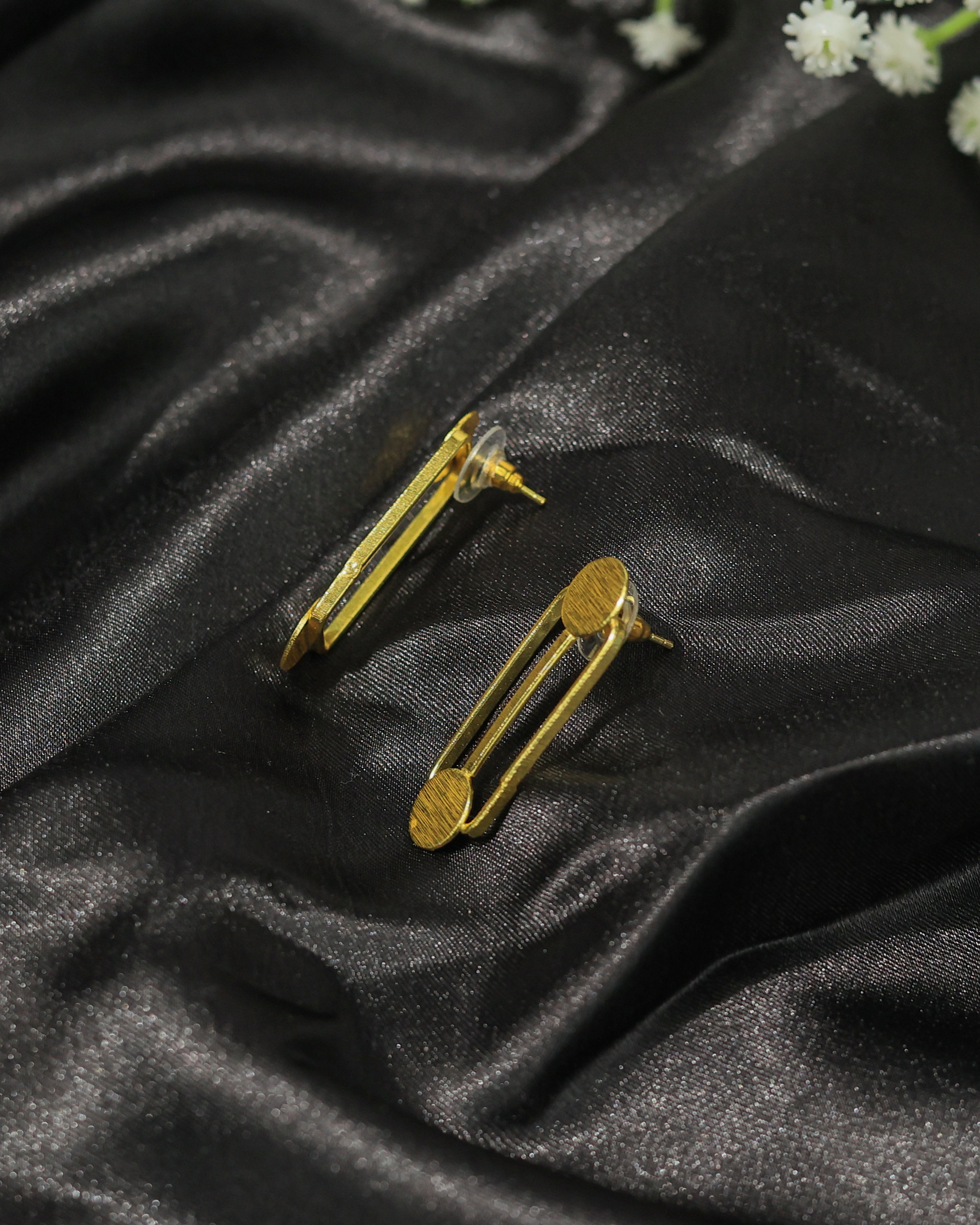 Minimalist Double Bar Drop Earrings