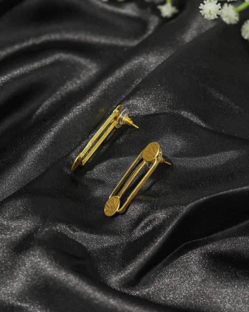 Minimalist Double Bar Drop Earrings