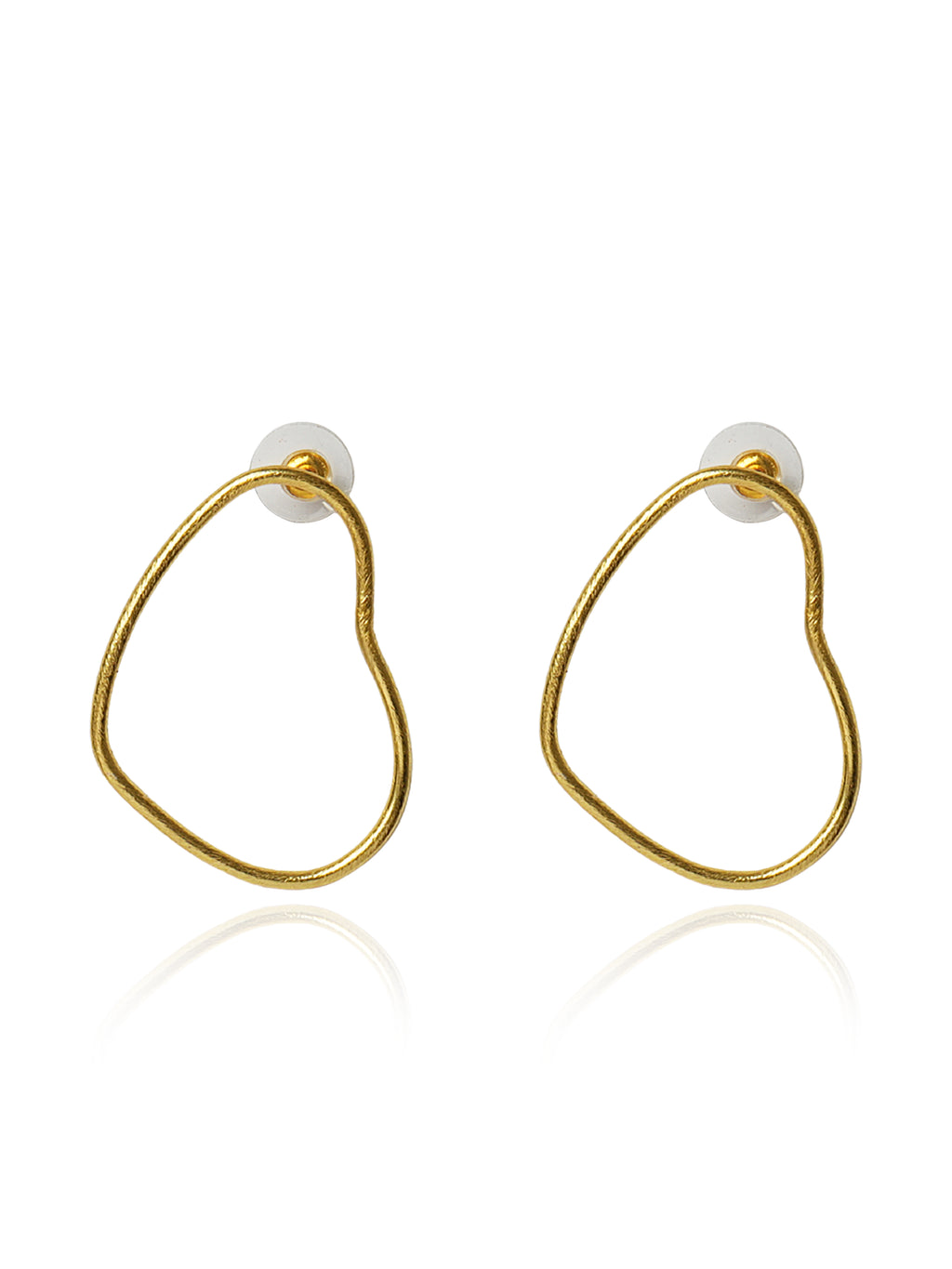 Organic Teardrop Hoop Earrings