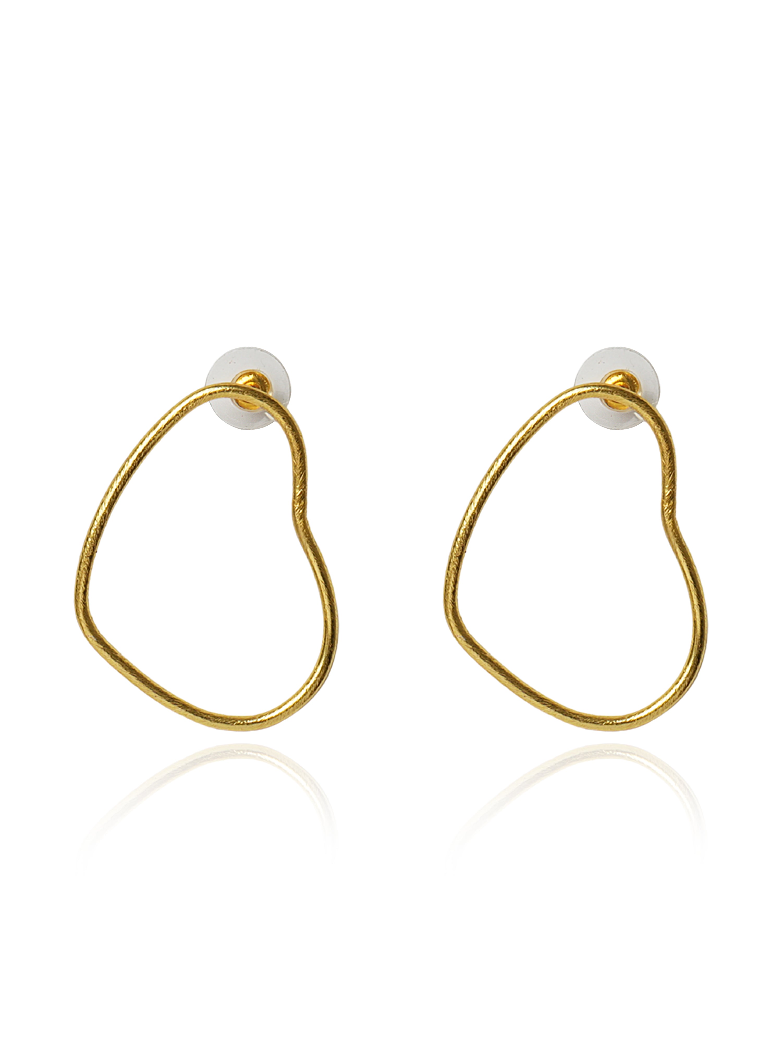 Organic Teardrop Hoop Earrings