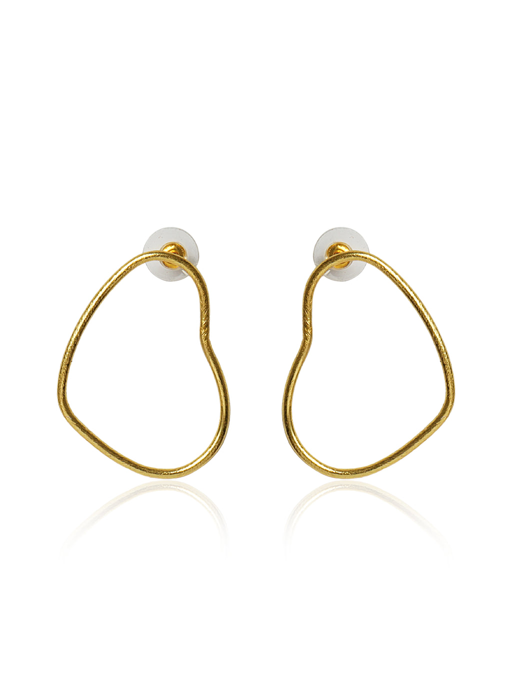 Organic Teardrop Hoop Earrings
