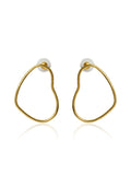 Organic Teardrop Hoop Earrings