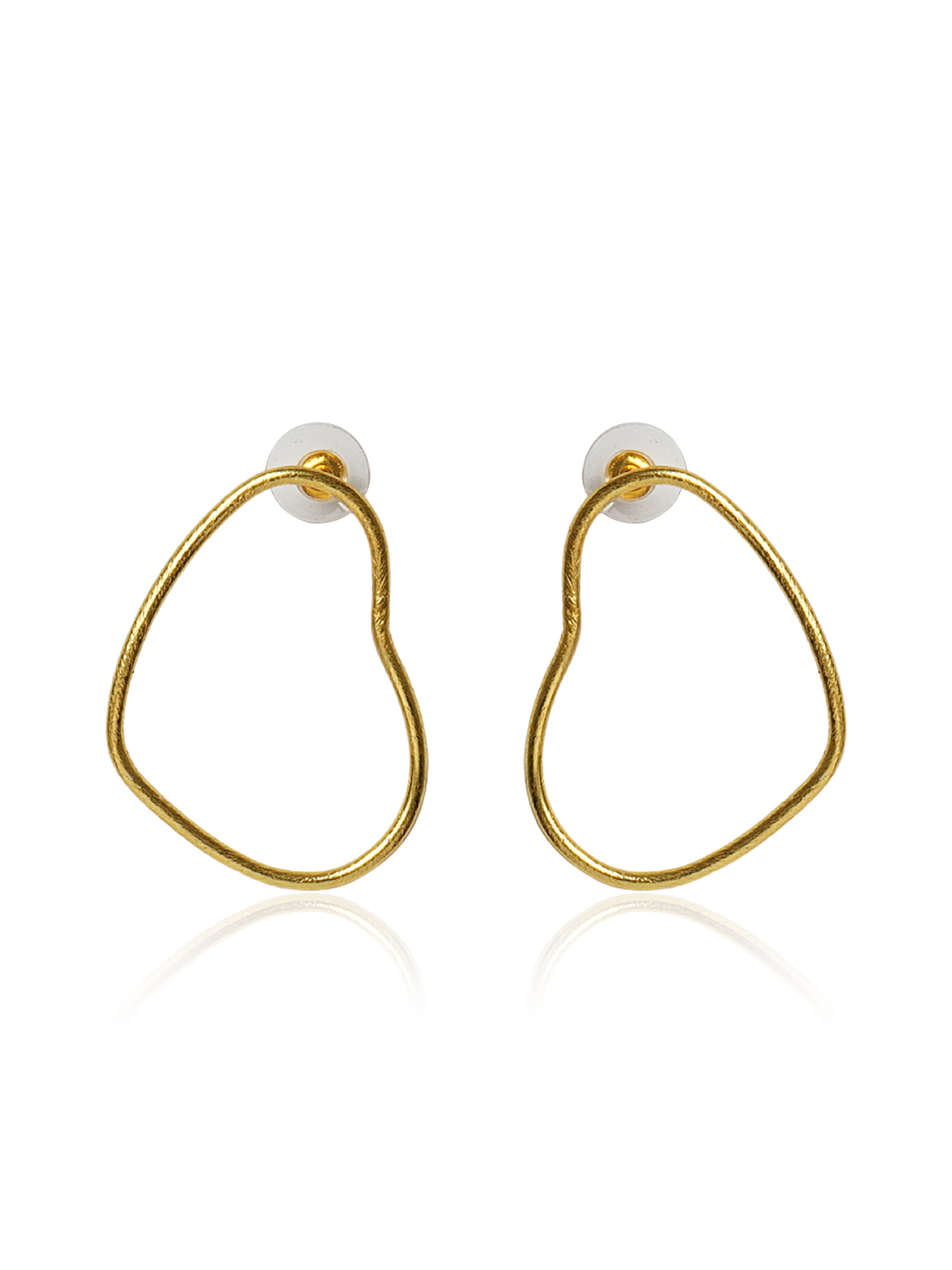 Organic Teardrop Hoop Earrings