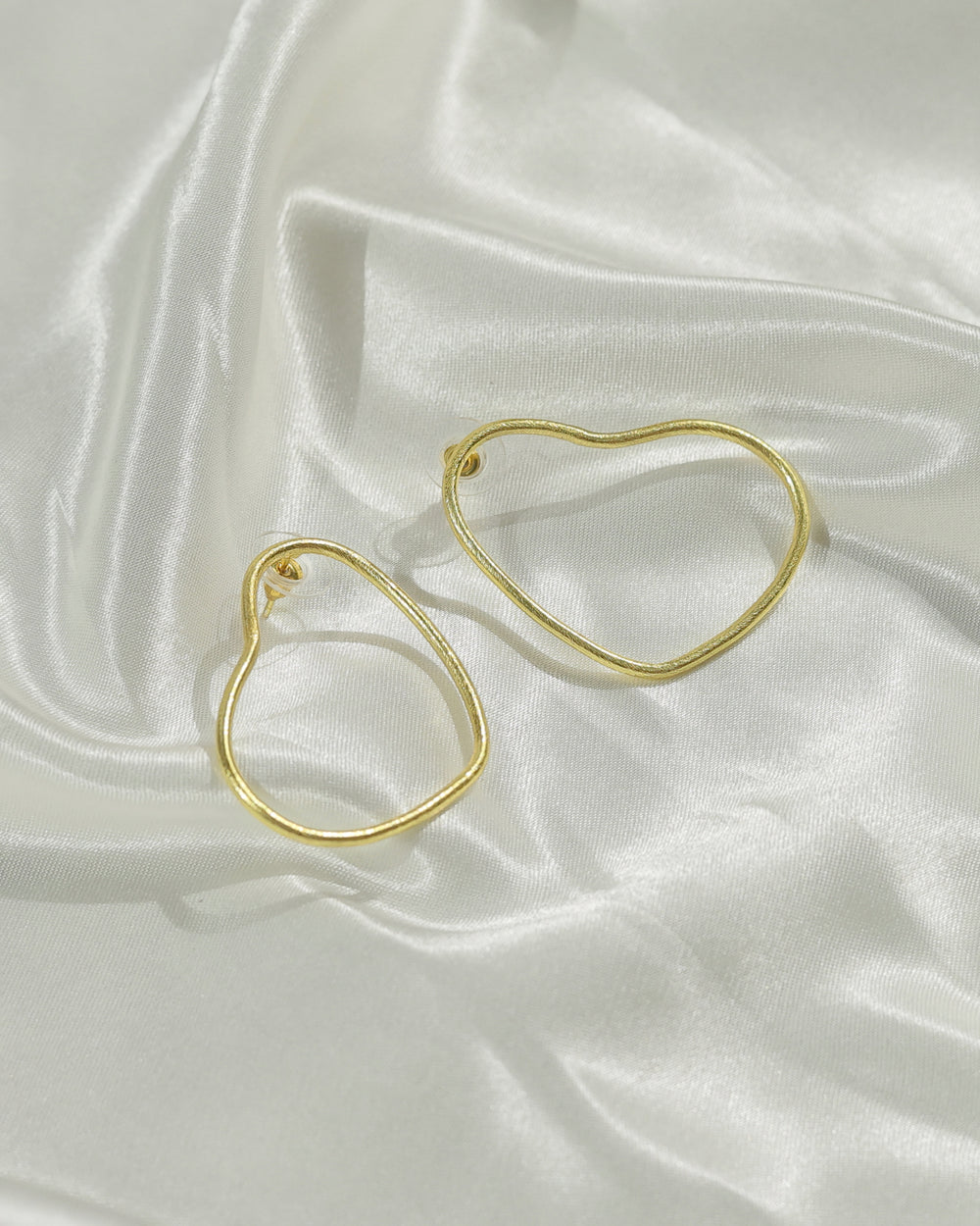 Organic Teardrop Hoop Earrings