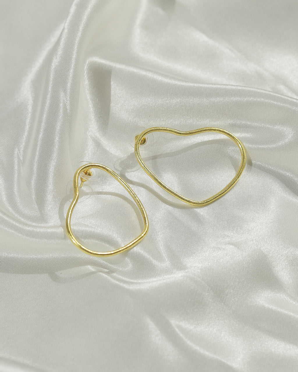 Organic Teardrop Hoop Earrings