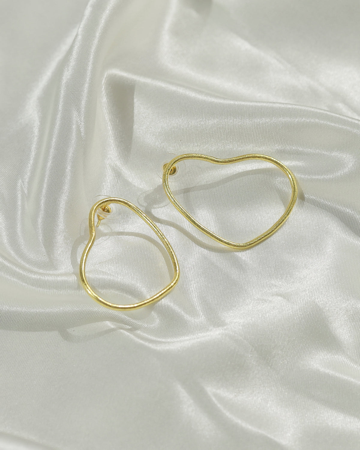 Organic Teardrop Hoop Earrings
