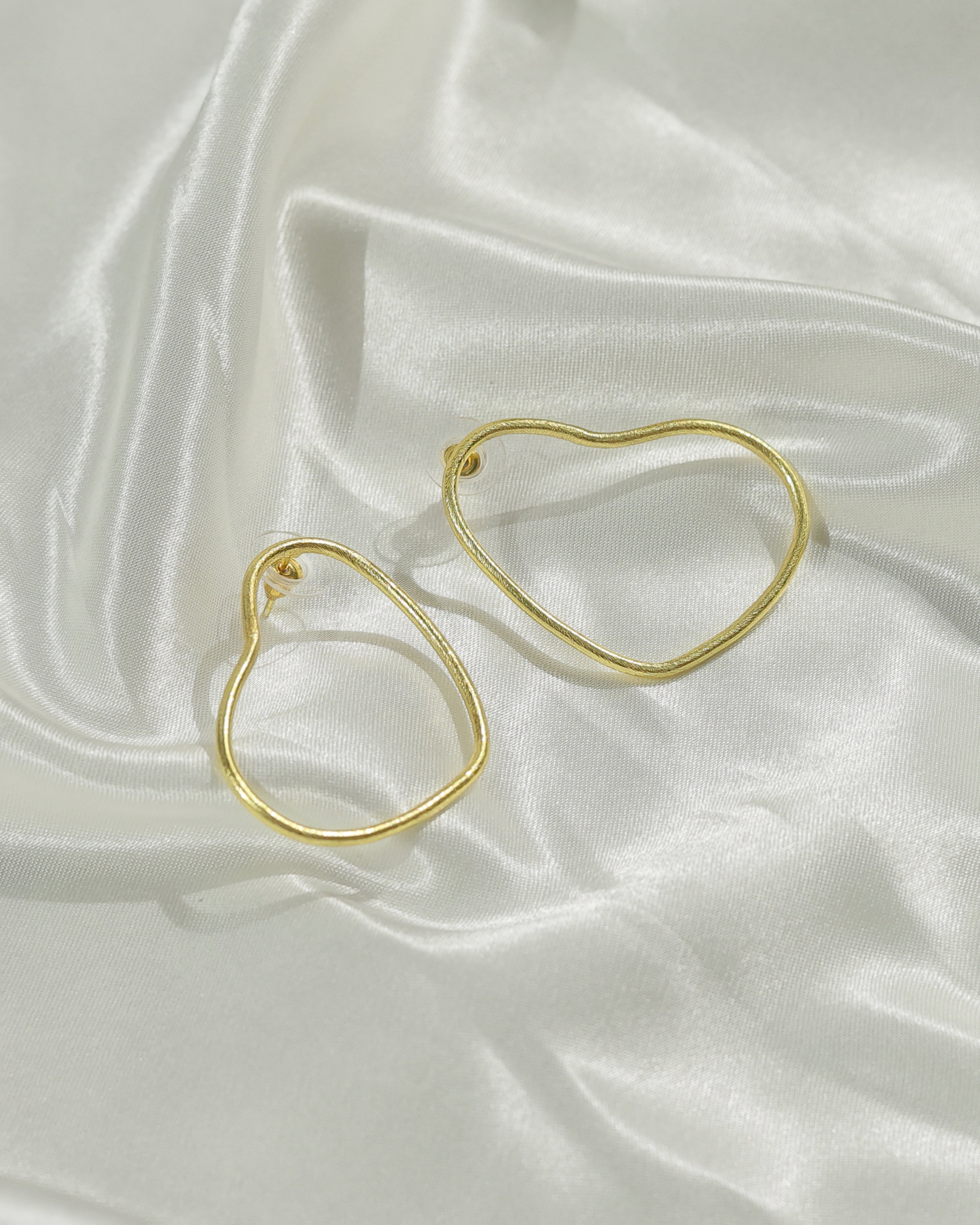 Organic Teardrop Hoop Earrings