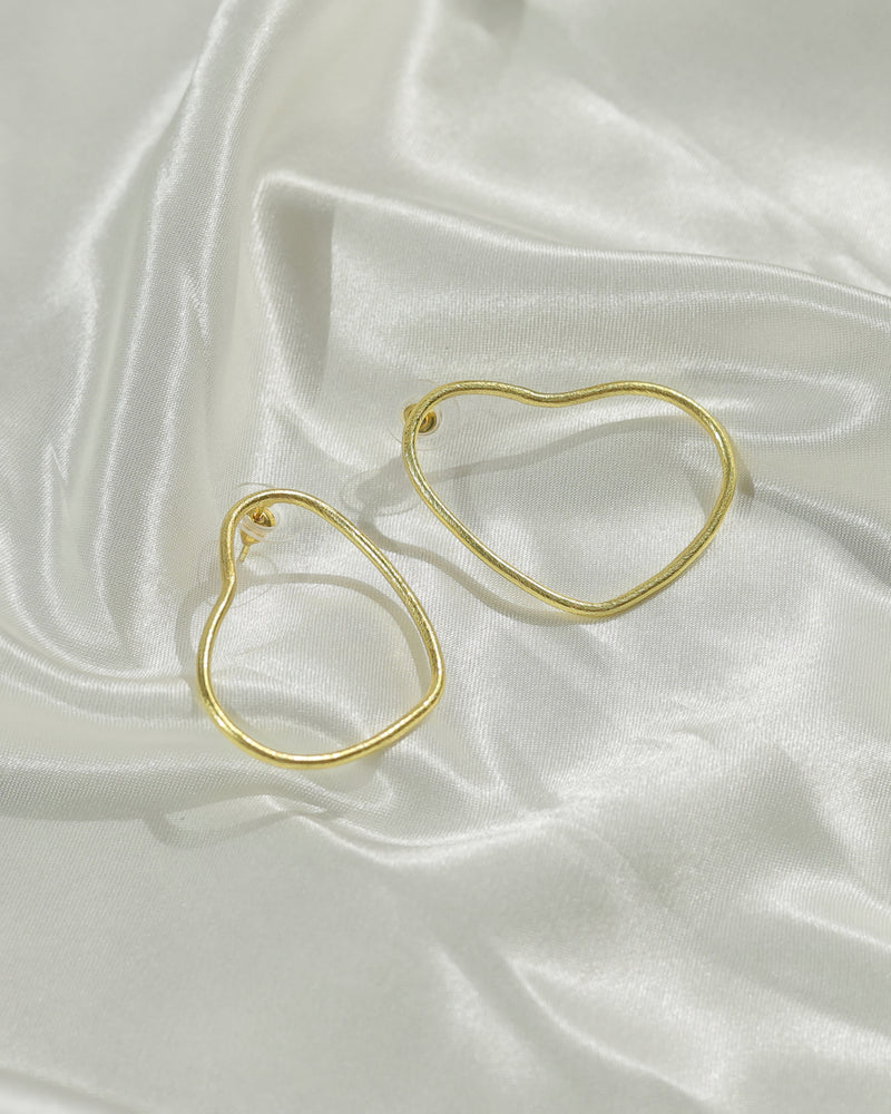 Organic Teardrop Hoop Earrings