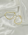 Organic Teardrop Hoop Earrings