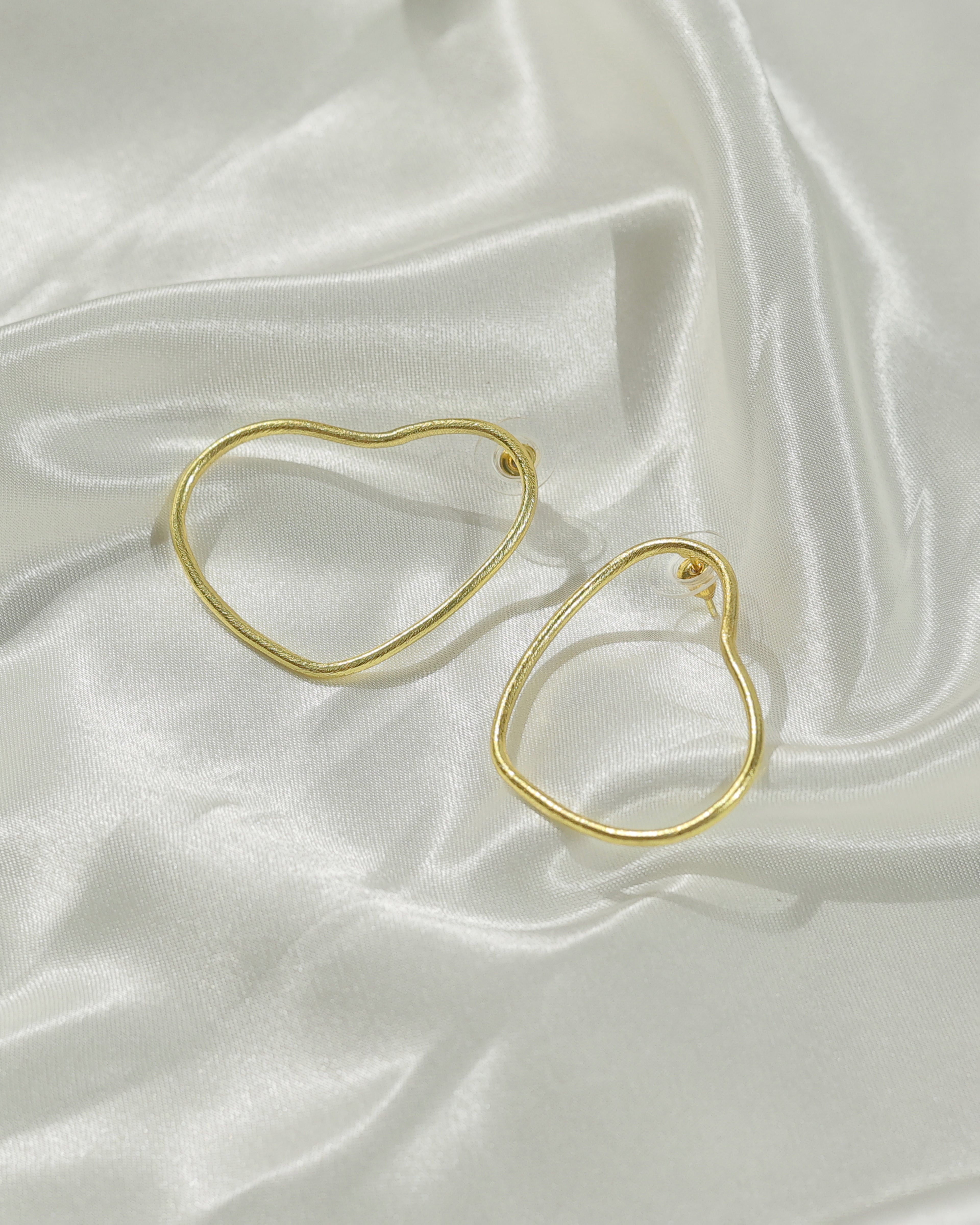 Organic Teardrop Hoop Earrings