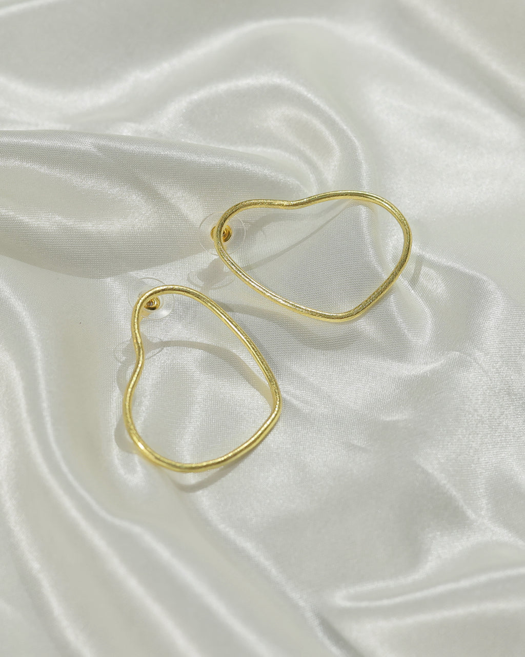 Organic Teardrop Hoop Earrings