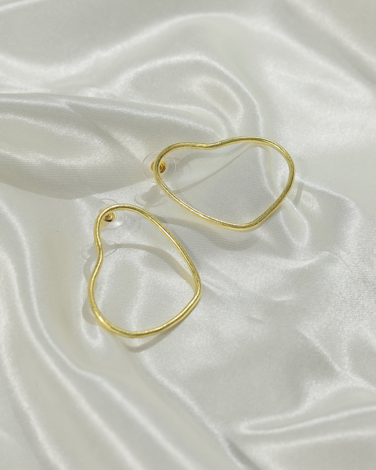 Organic Teardrop Hoop Earrings