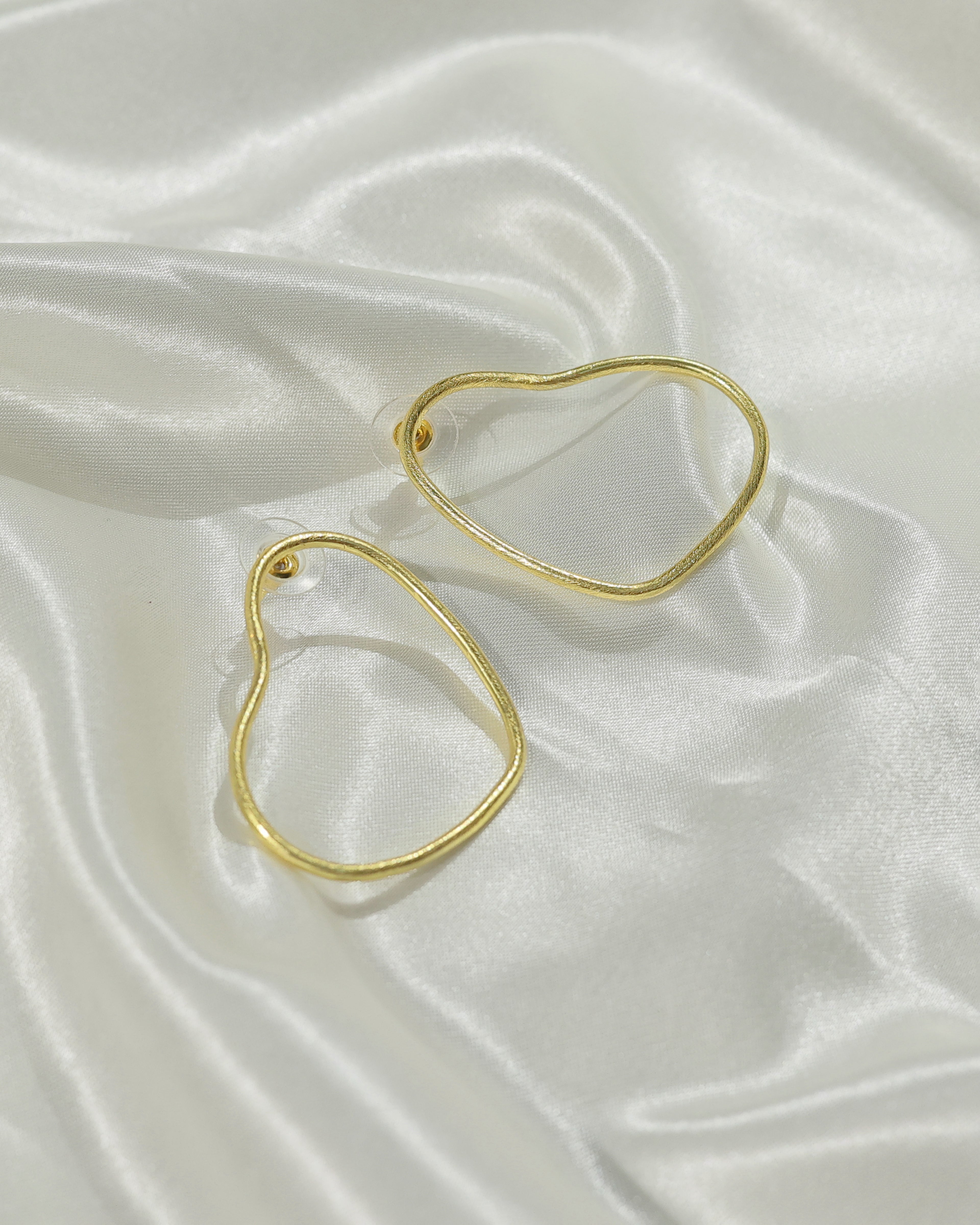 Organic Teardrop Hoop Earrings