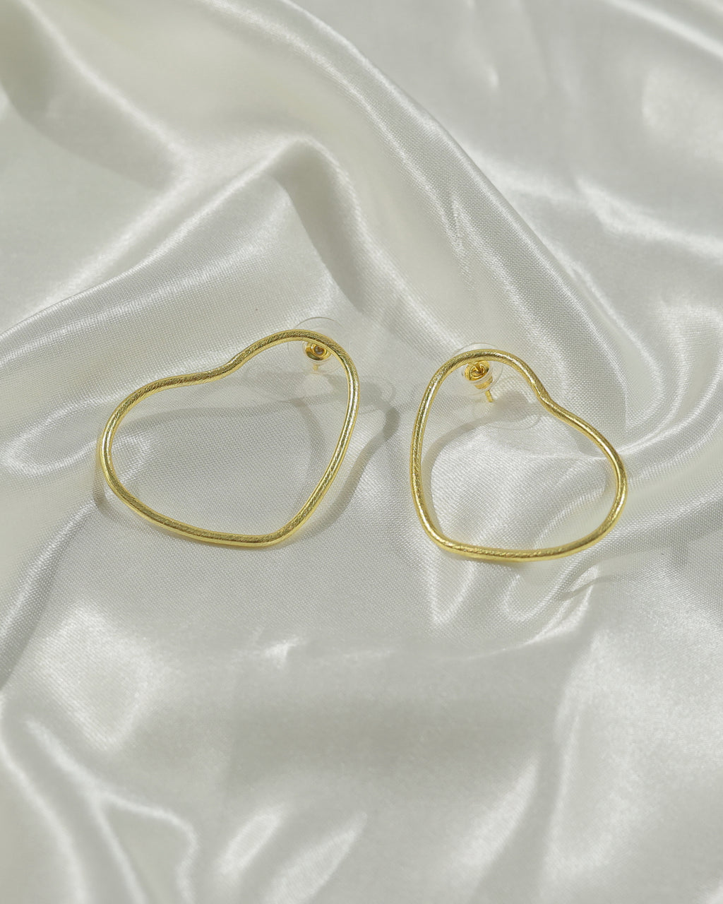 Organic Teardrop Hoop Earrings