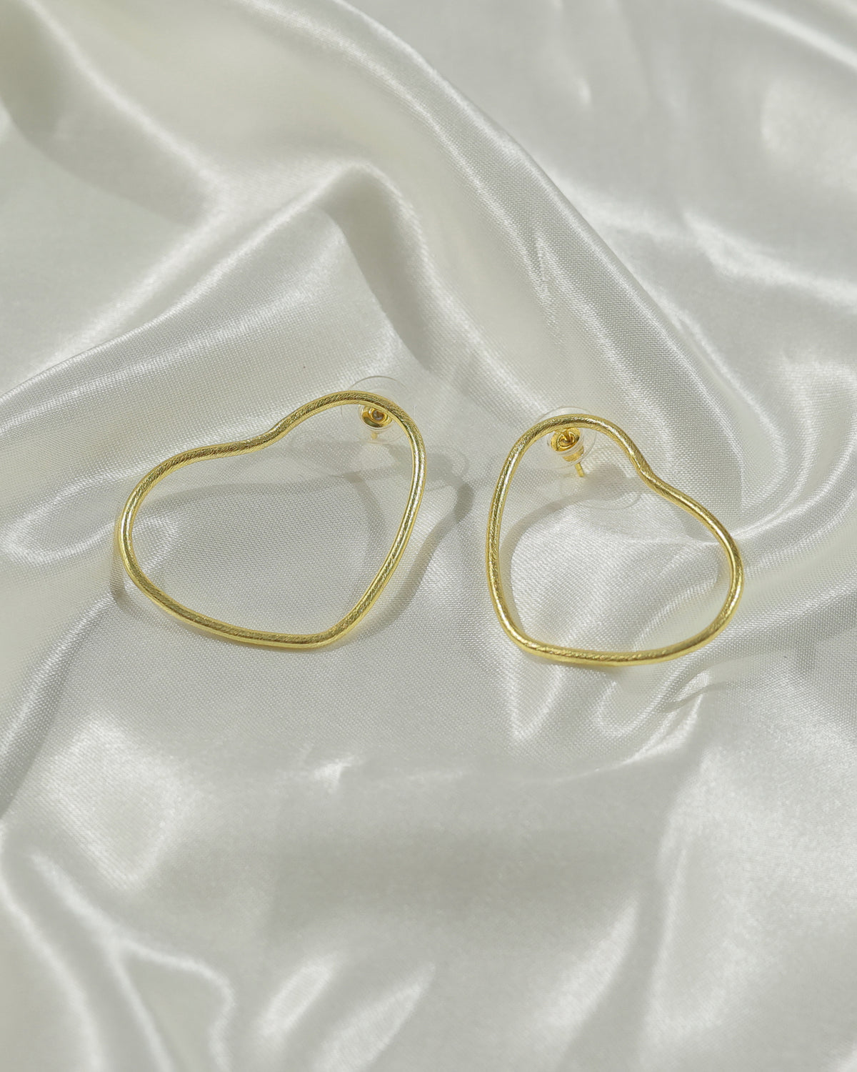 Organic Teardrop Hoop Earrings