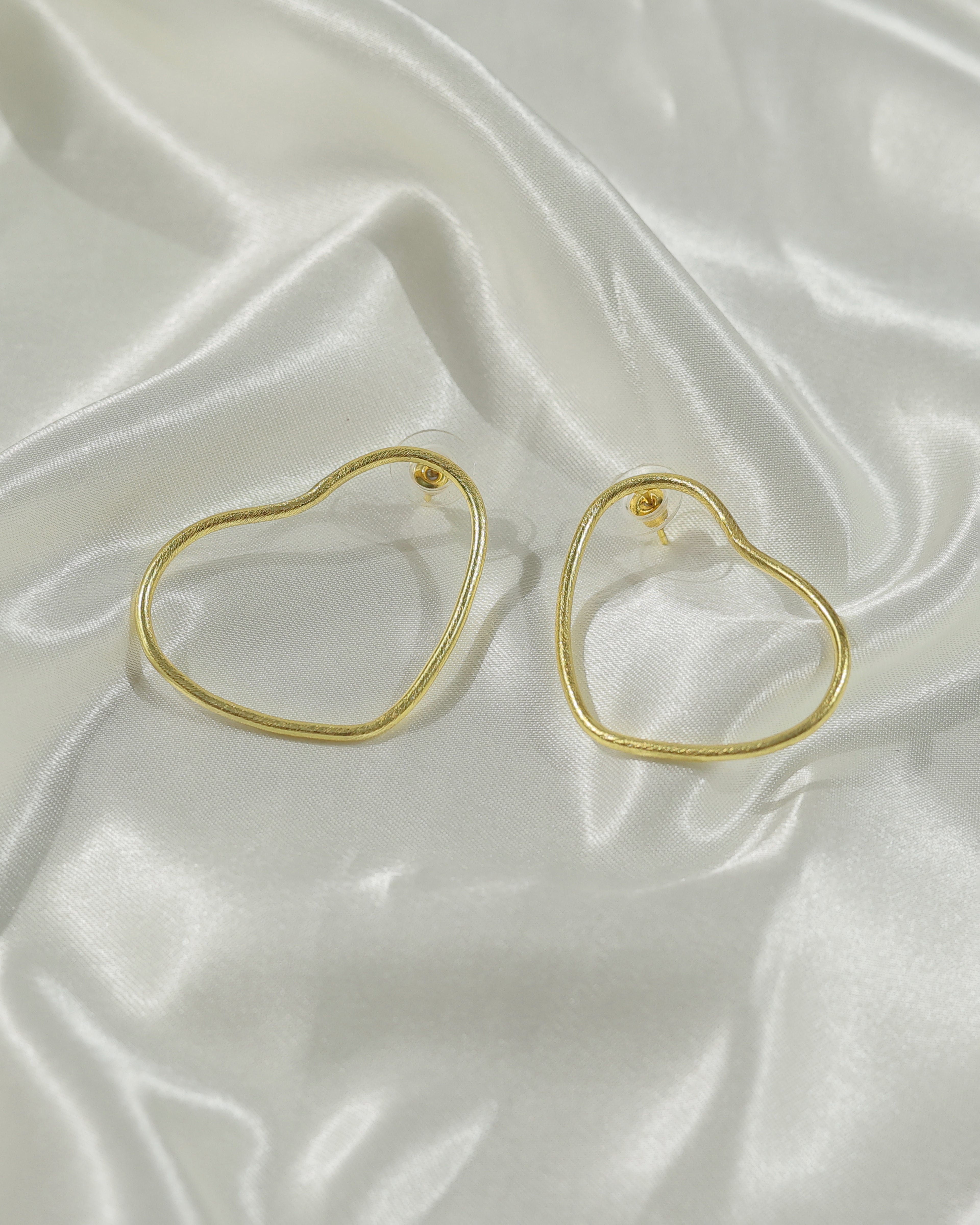 Organic Teardrop Hoop Earrings