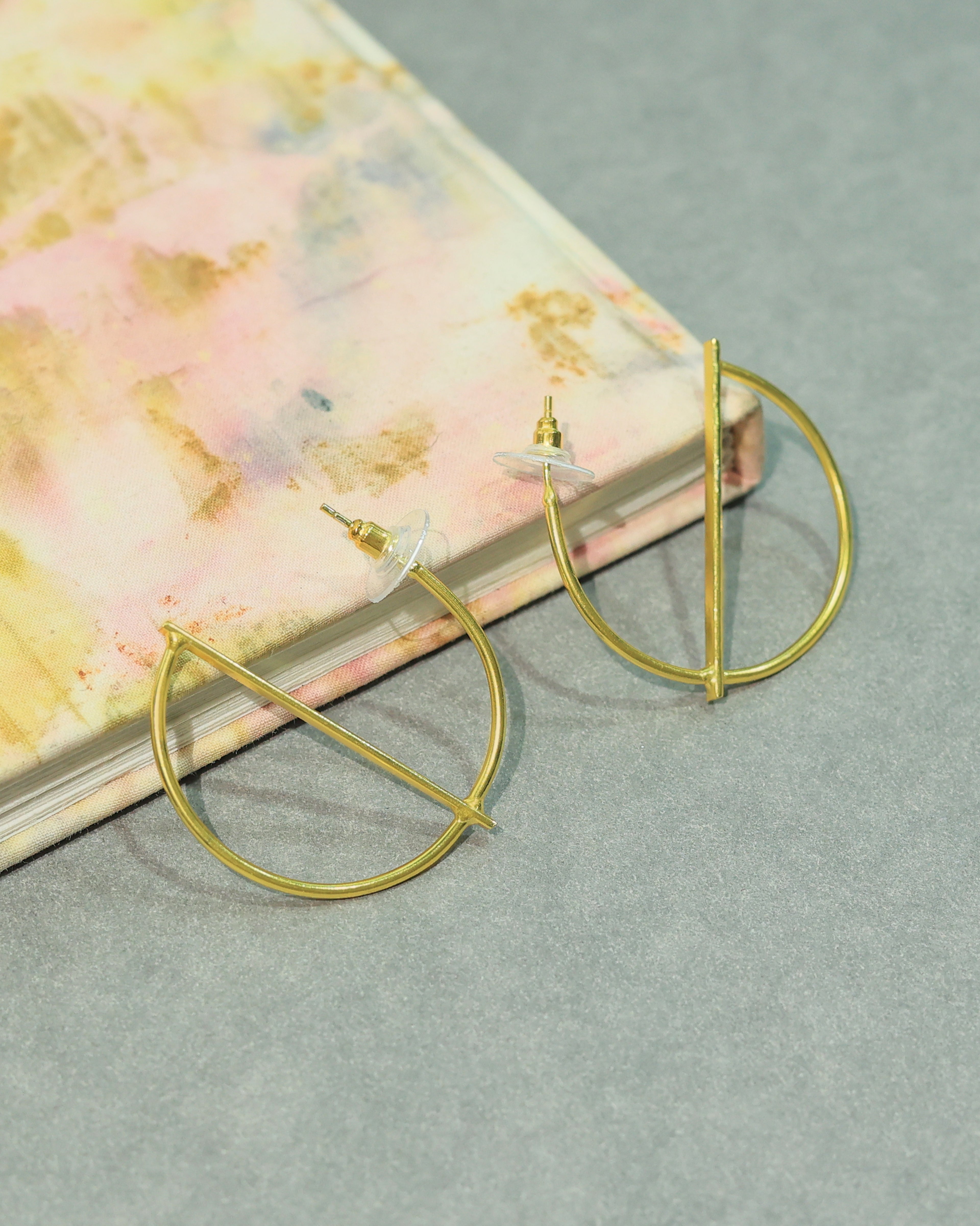 Layered Open Circle Drop Earrings