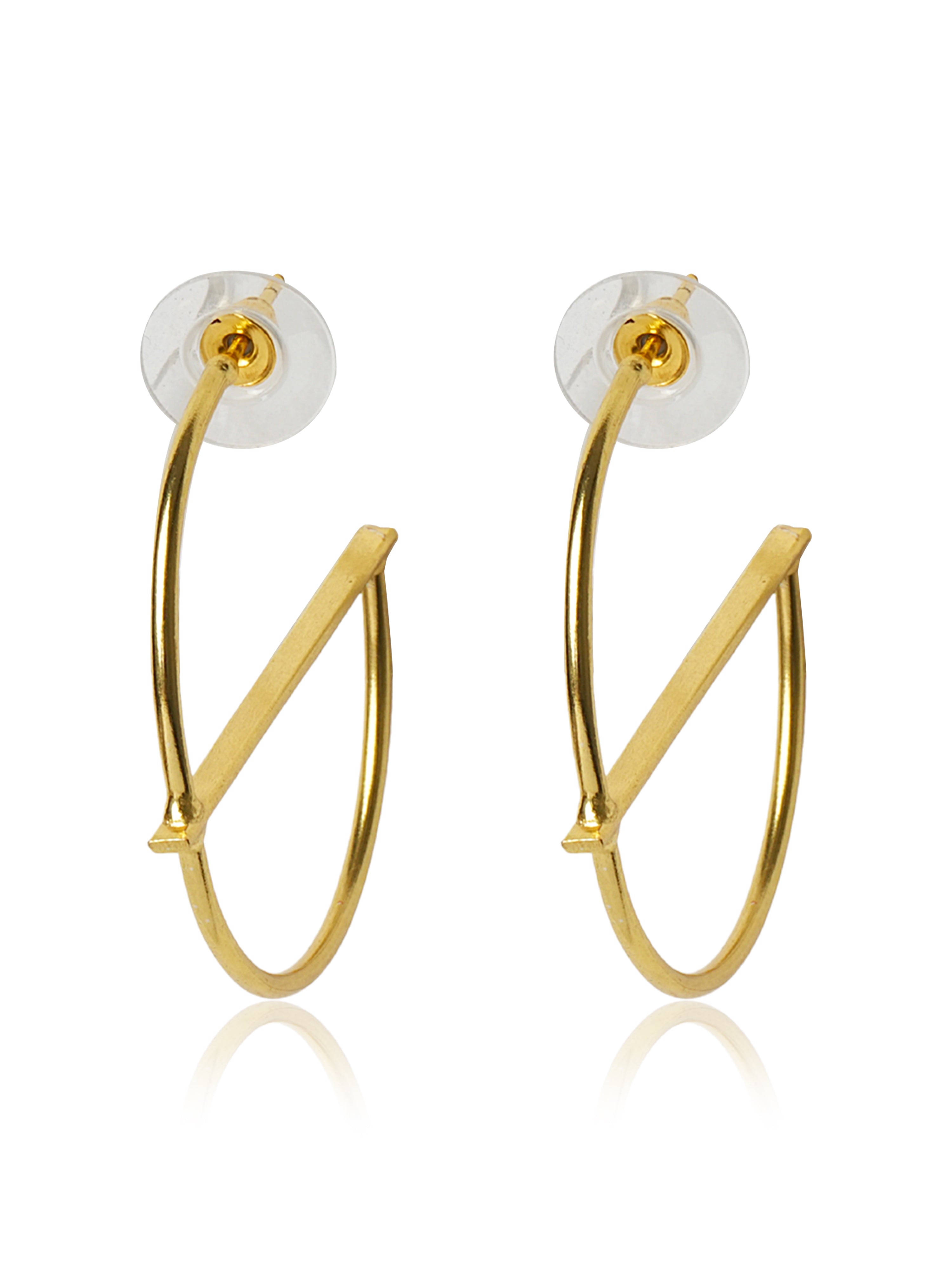 Layered Open Circle Drop Earrings