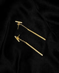 Slim Linear Bar Drop Earrings