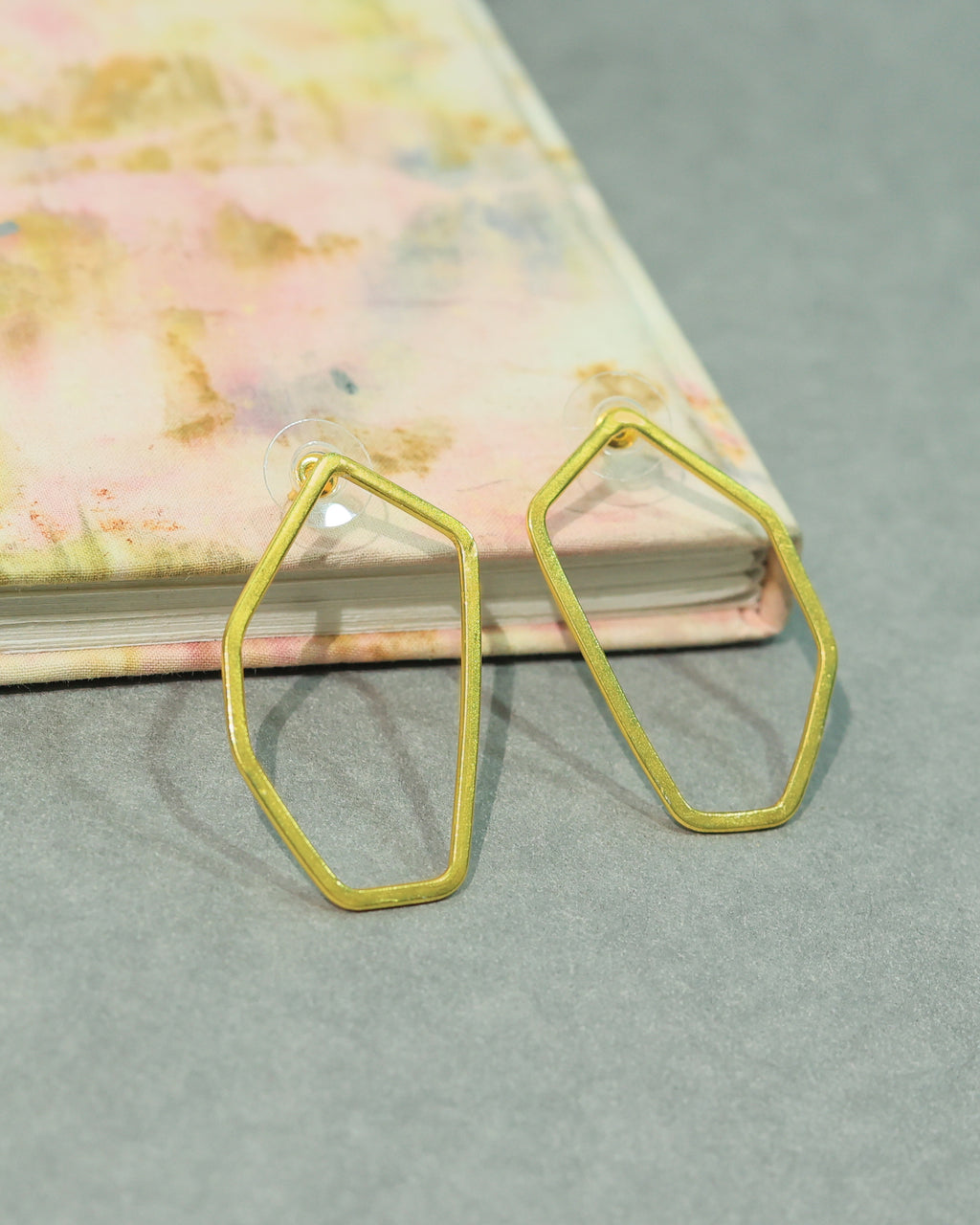 Geometric Open Hexagon Earrings