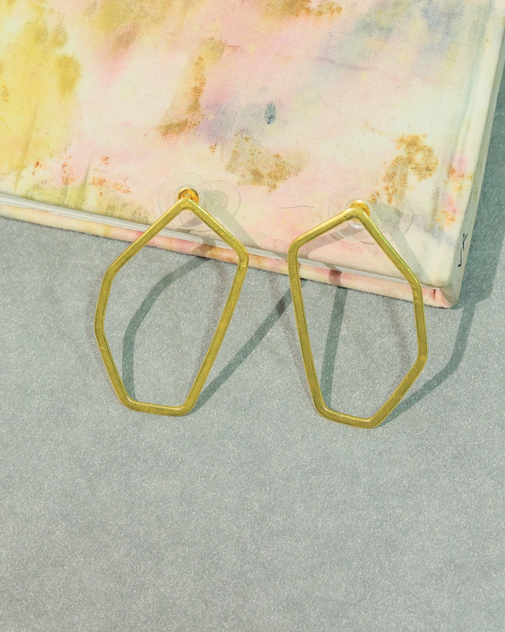 Geometric Open Hexagon Earrings