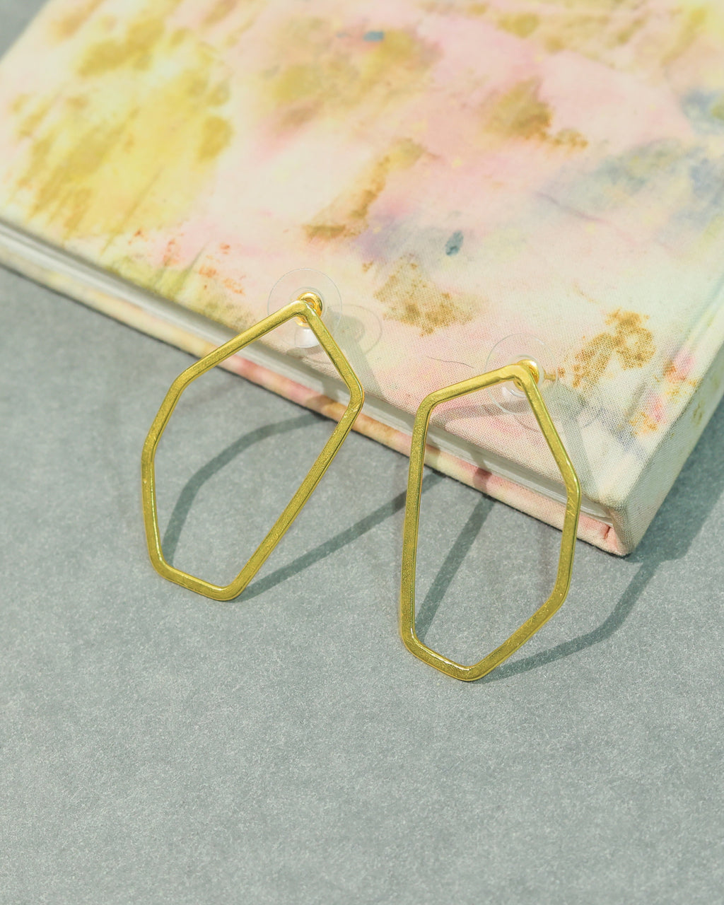 Geometric Open Hexagon Earrings
