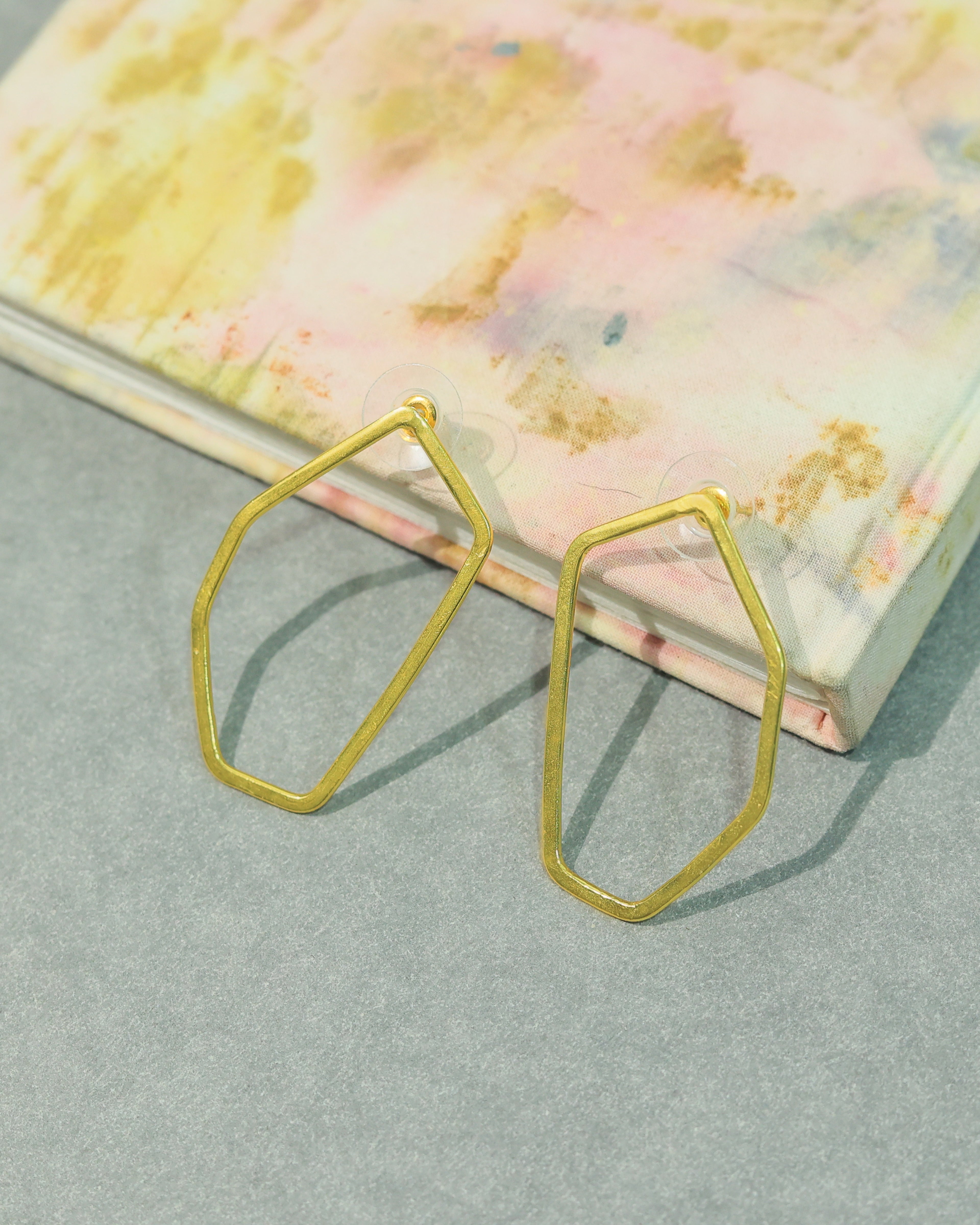 Geometric Open Hexagon Earrings