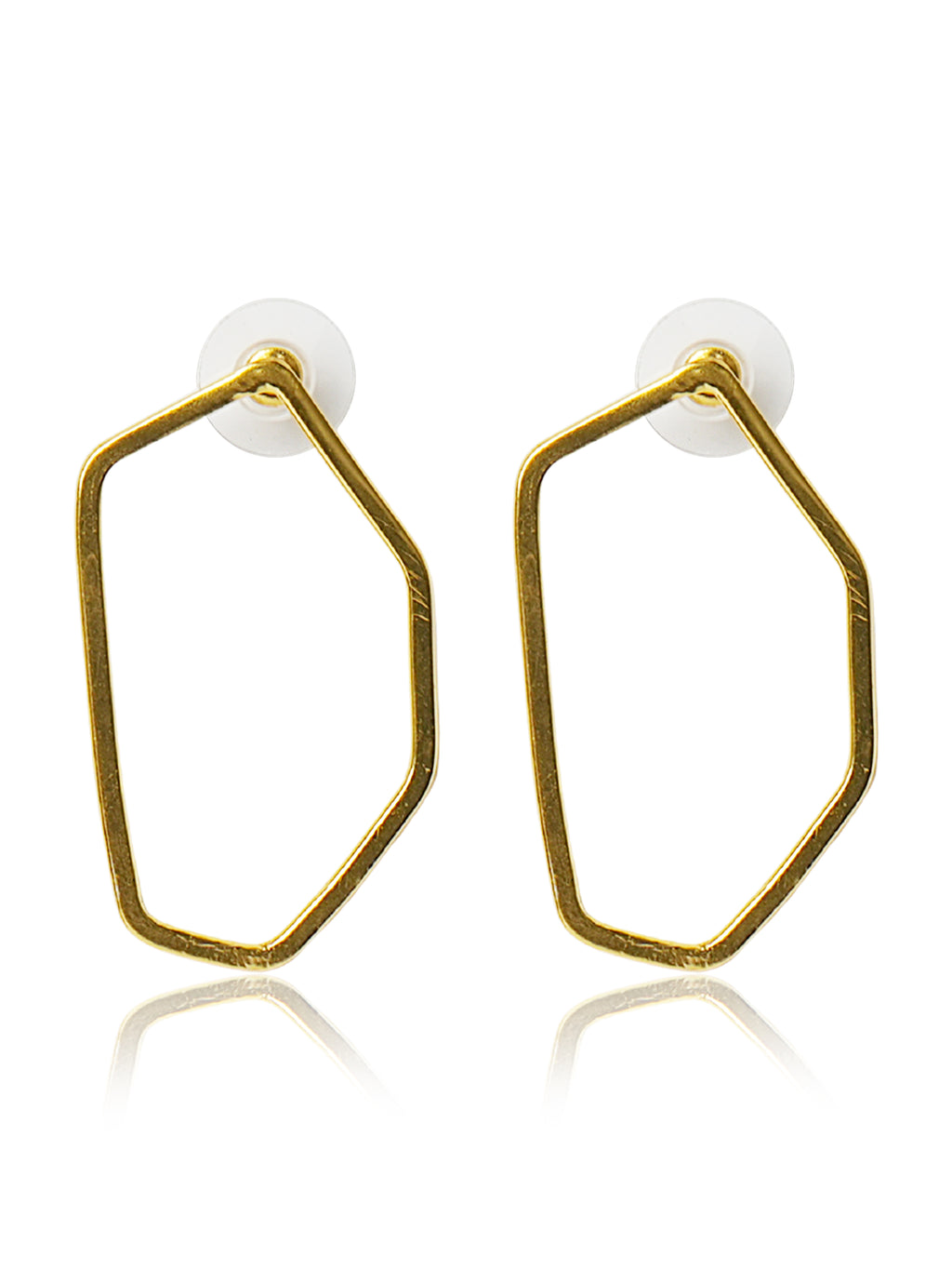 Geometric Open Hexagon Earrings